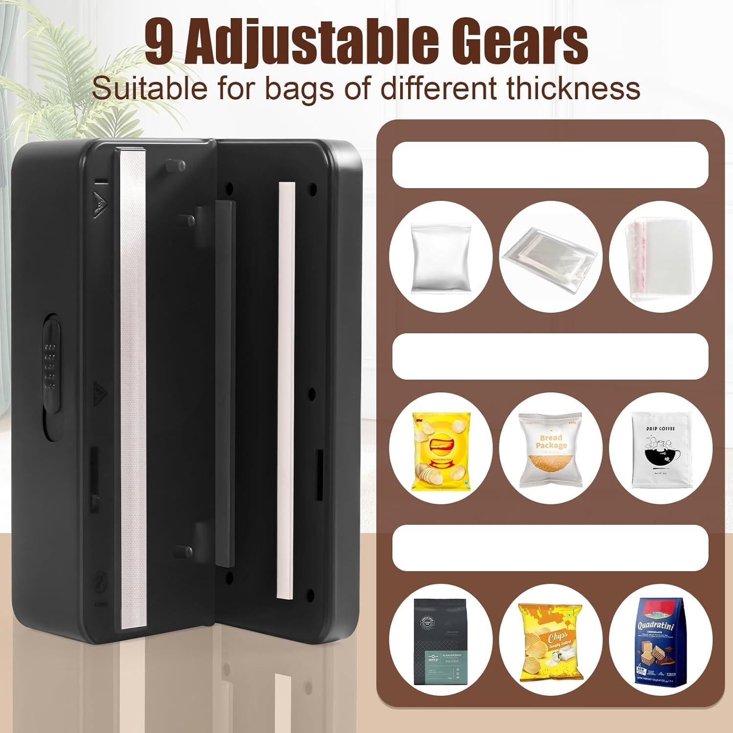 Mini Sello de Bolsas OMGOD Recargable 1300mAh - Cortador y Sellador