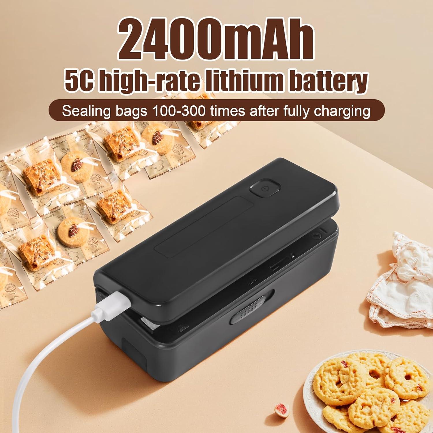 Mini Sello de Bolsas OMGOD Recargable 1300mAh - Cortador y Sellador