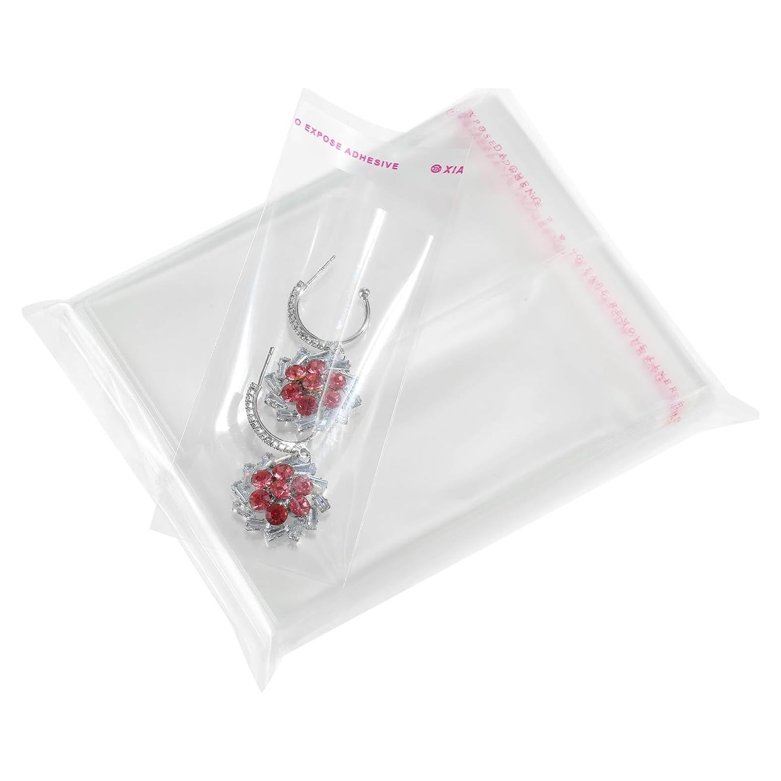 Bolsas de Celofán Transparentes Autoadhesivas DOCATATION 400PCS 5.08x10.16cm