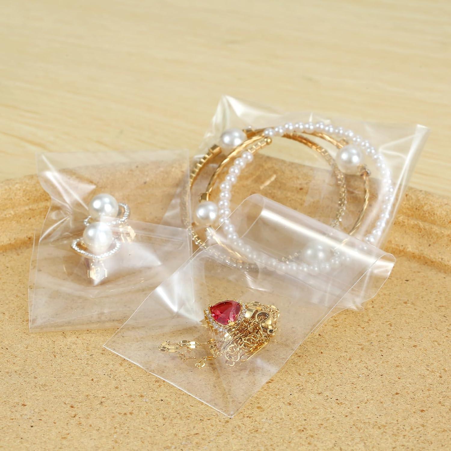 Bolsas de Celofán Transparentes Autoadhesivas DOCATATION 400PCS 5.08x10.16cm