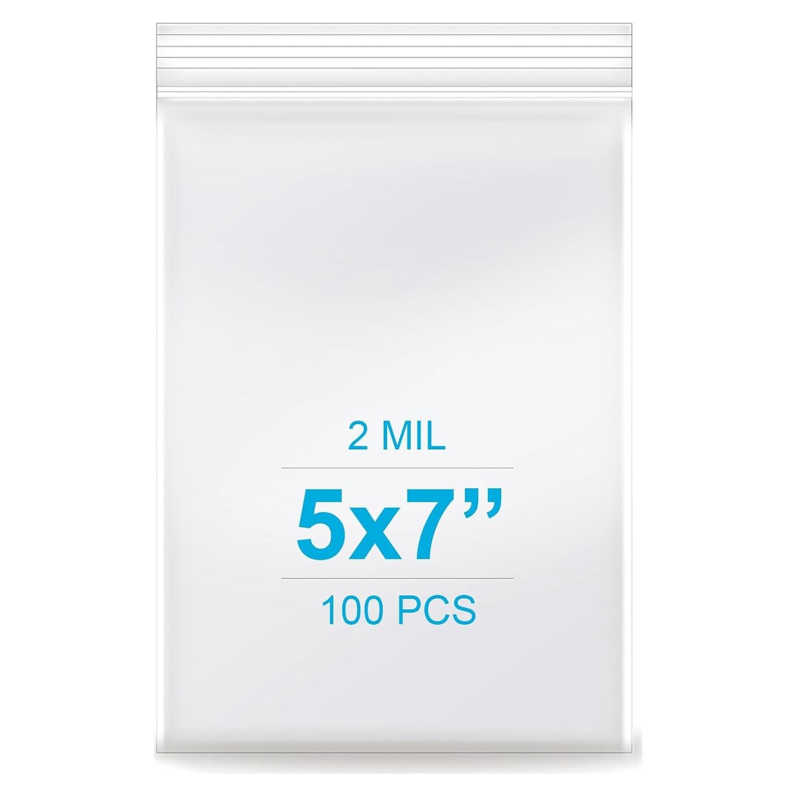 Bolsas de Plástico Transparentes 5x7" Enbreey - Paquete 100