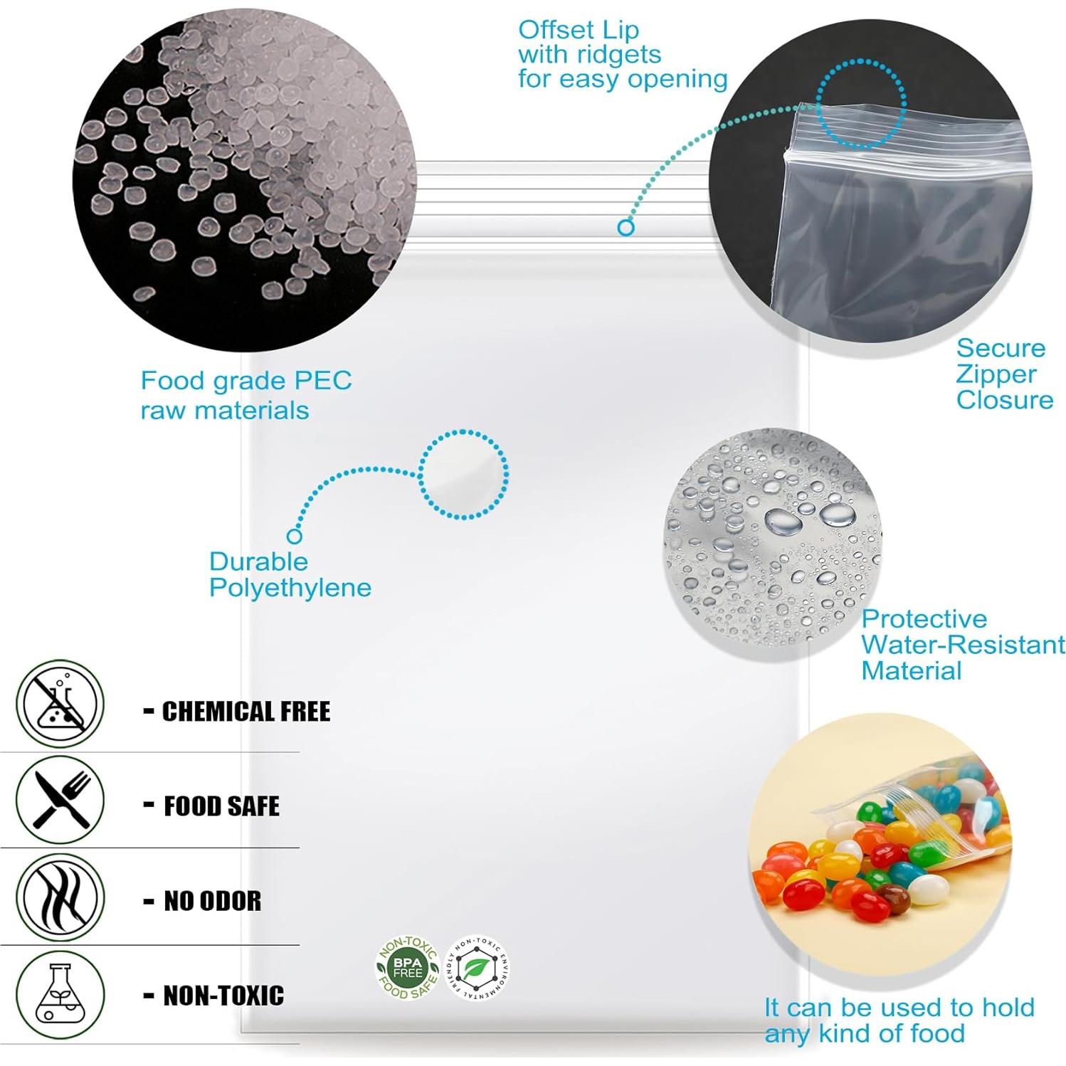 Bolsas de Plástico Transparentes 5x7" Enbreey - Paquete 100