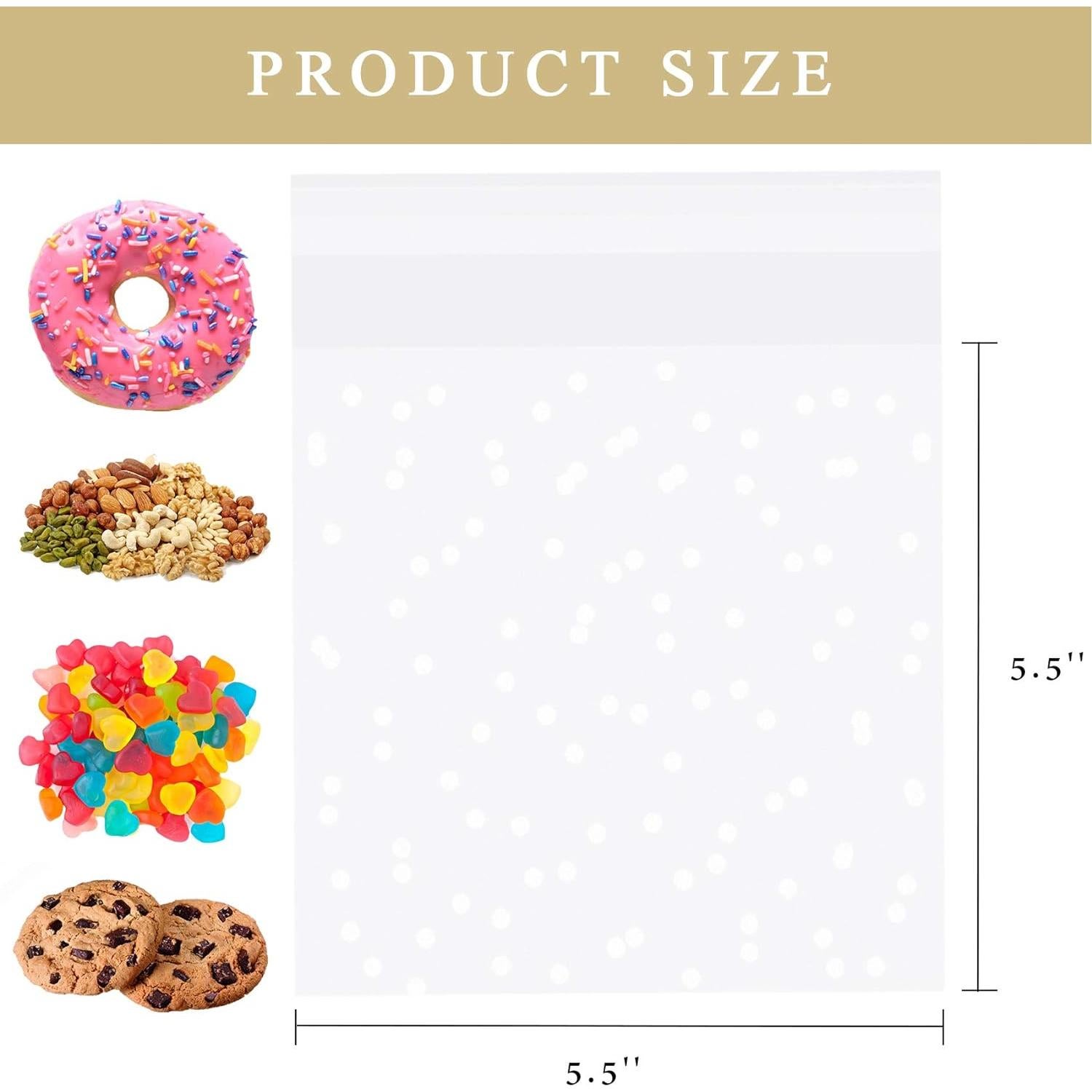 Bolsas de Celofán Autoadhesivas Morepack 200 Pcs 14x14 cm