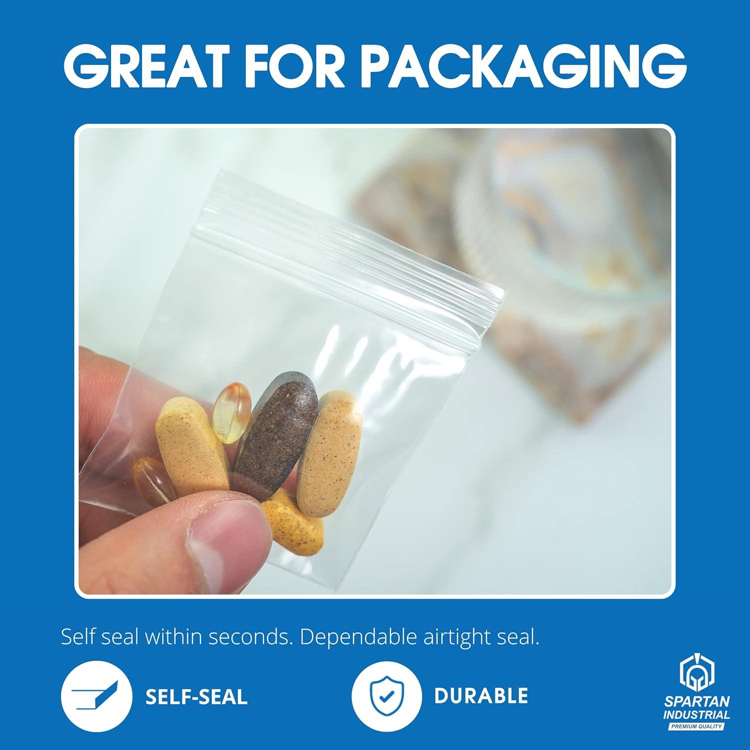 Bolsas Reutilizables 3x5 cm Spartan - 1000 Unidades 2 Mil