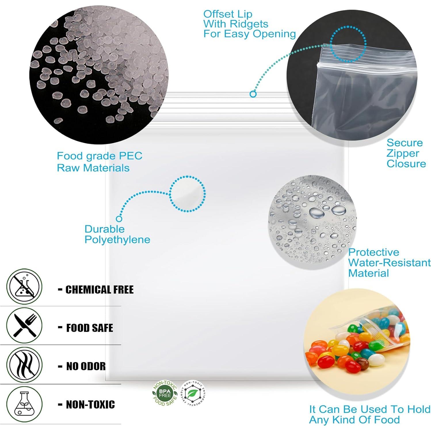 Bolsas de Plástico Reclosables 4x4'' Enbreey - Paquete 200