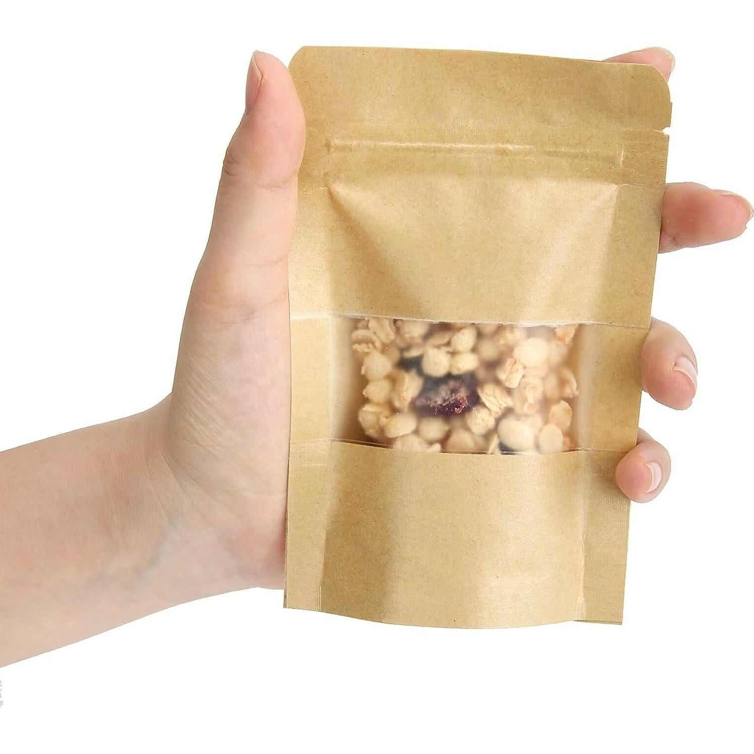 Bolsas de Papel Kraft Reutilizables Blisstime 50 Unidades 8.9x14cm