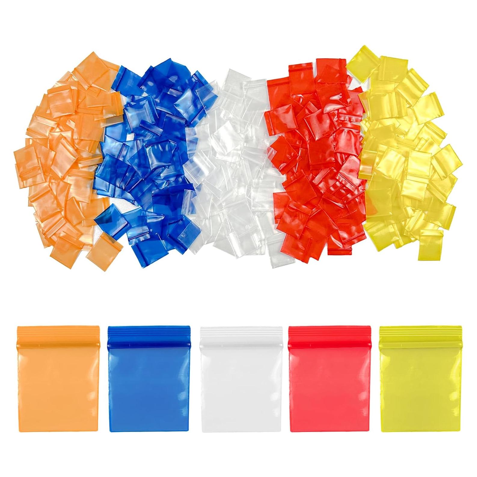 250 Mini Bolsas Plásticas Transparentes SNIRFAQM 2.5x3 cm Cierre Cremallera