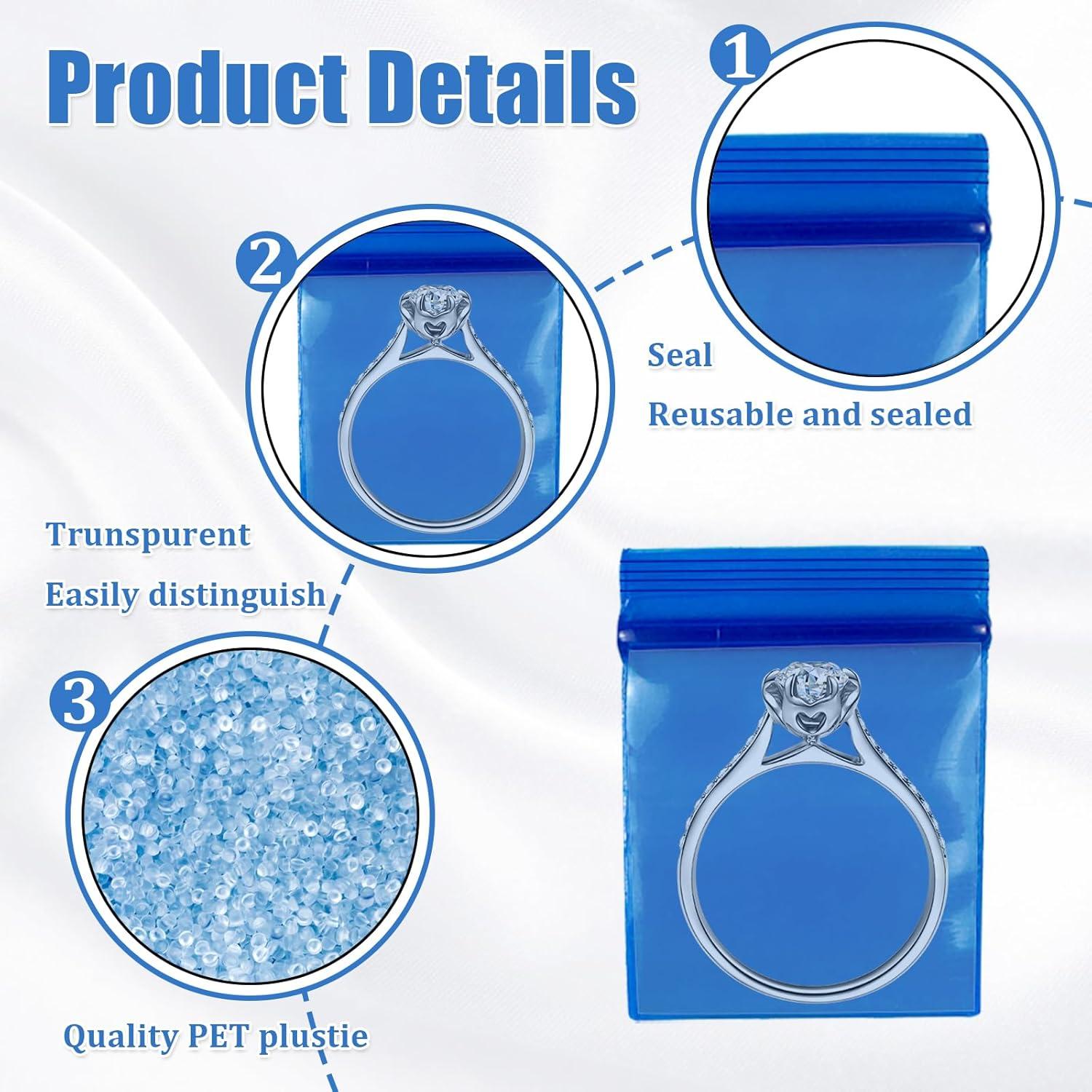 250 Mini Bolsas Plásticas Transparentes SNIRFAQM 2.5x3 cm Cierre Cremallera