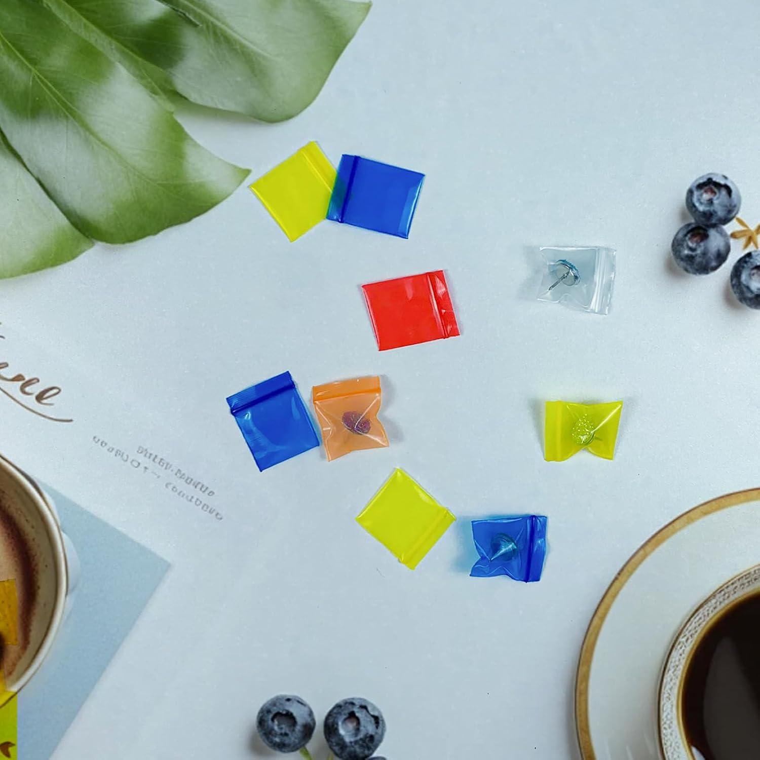 250 Mini Bolsas Plásticas Transparentes SNIRFAQM 2.5x3 cm Cierre Cremallera