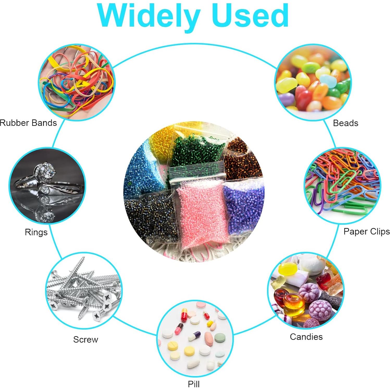 400 Bolsas Plásticas Reutilizables VOPTON 4 Tamaños 15x10cm