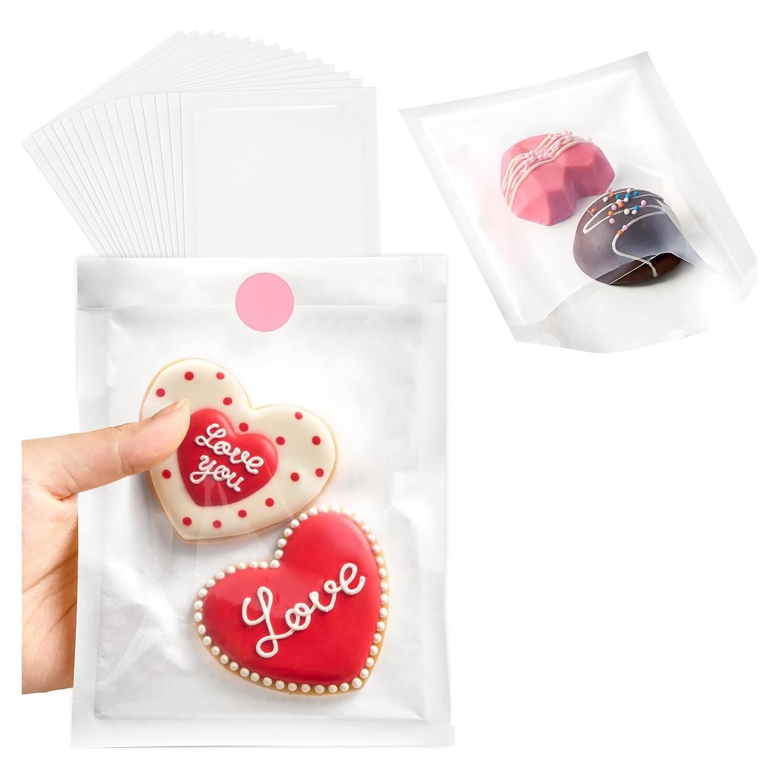 Bolsas de Papel Transparentes Ocmoiy 200 Pcs 13x19 cm Resistentes