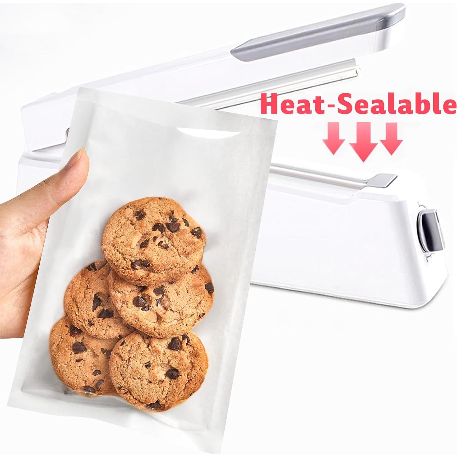 Bolsas de Papel Transparentes Ocmoiy 200 Pcs 13x19 cm Resistentes