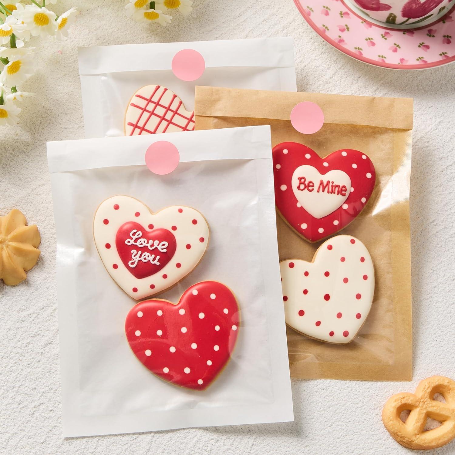 Bolsas de Papel Transparentes Ocmoiy 200 Pcs 13x19 cm Resistentes