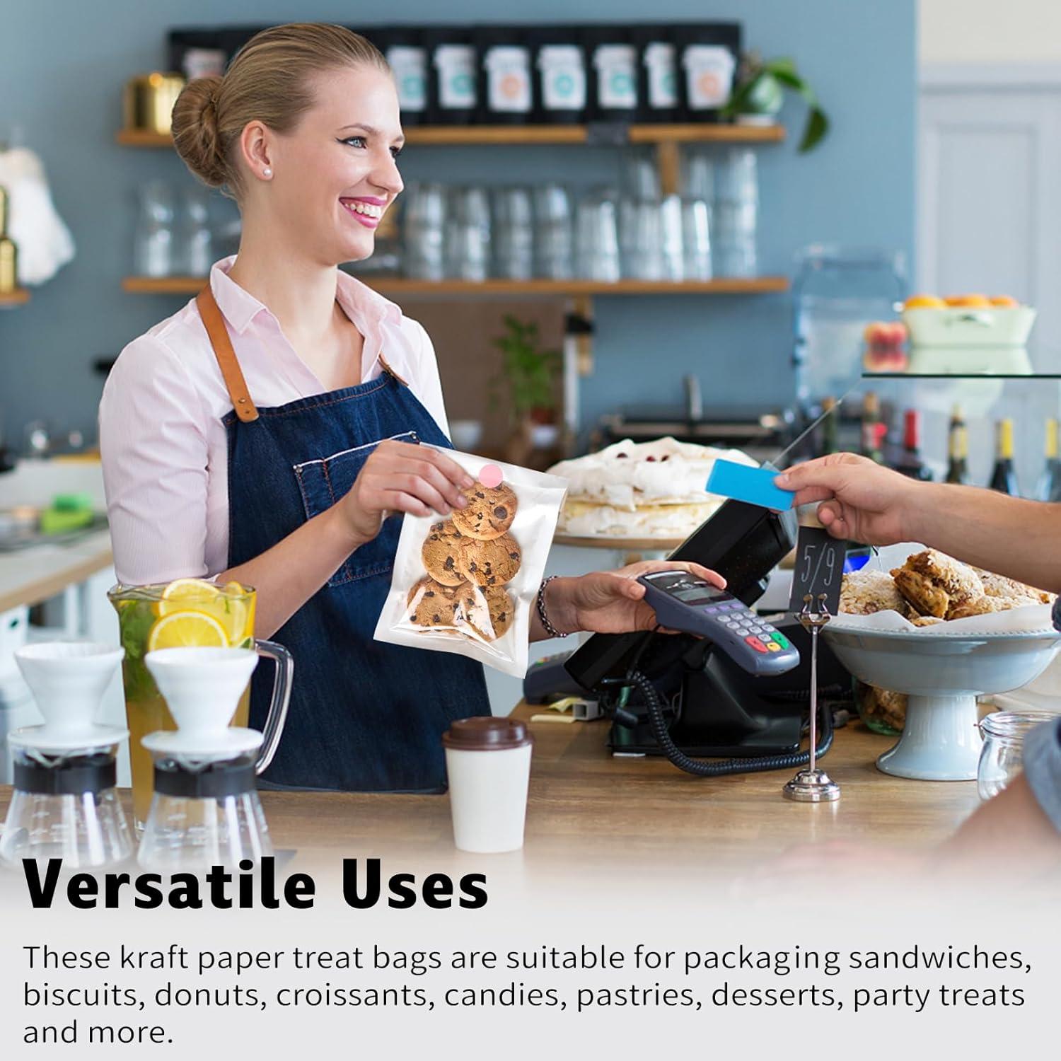 Bolsas de Papel Transparentes Ocmoiy 200 Pcs 13x19 cm Resistentes