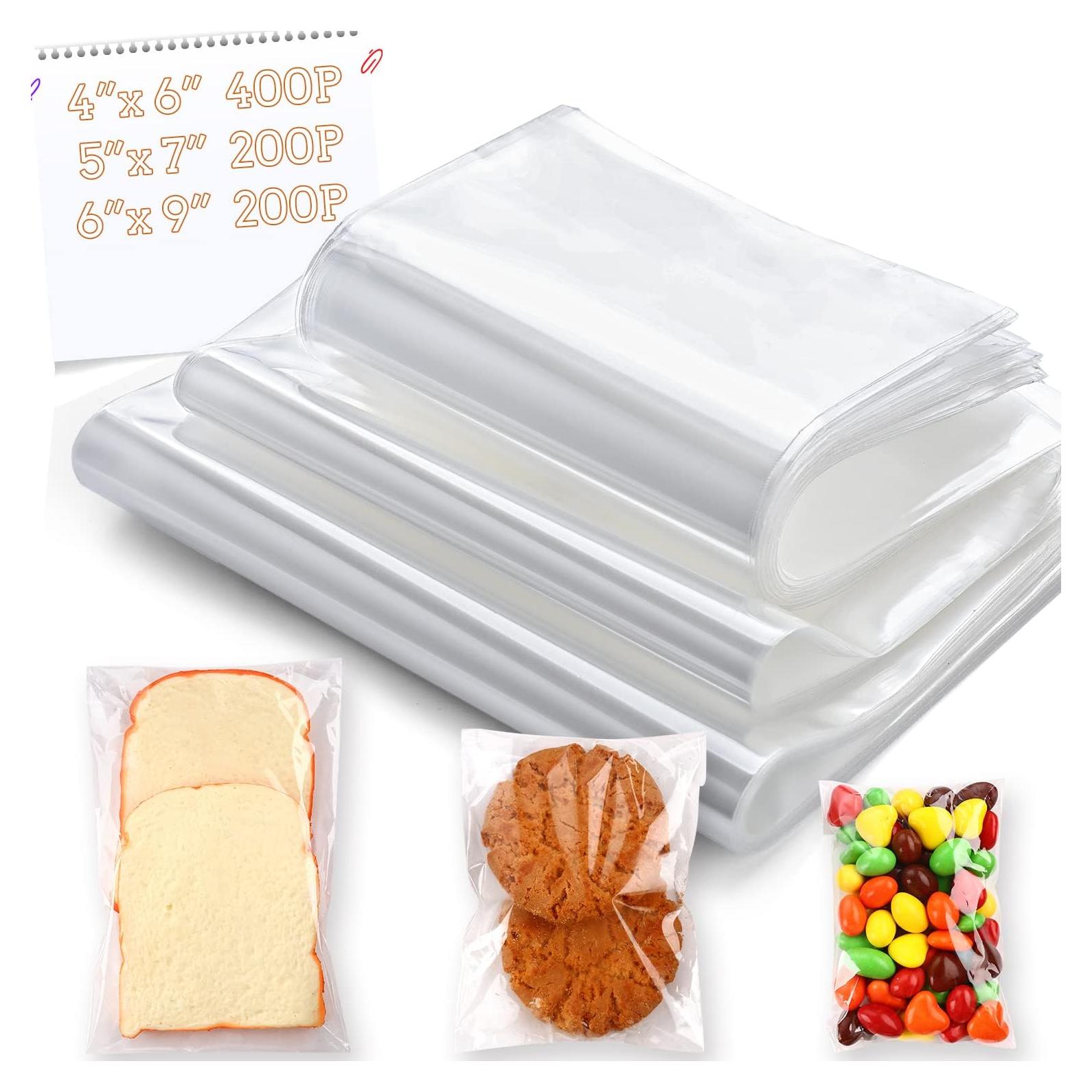 800 Bolsas de Cello Re-sellables NEOACT 3 Tamaños para Alimentos
