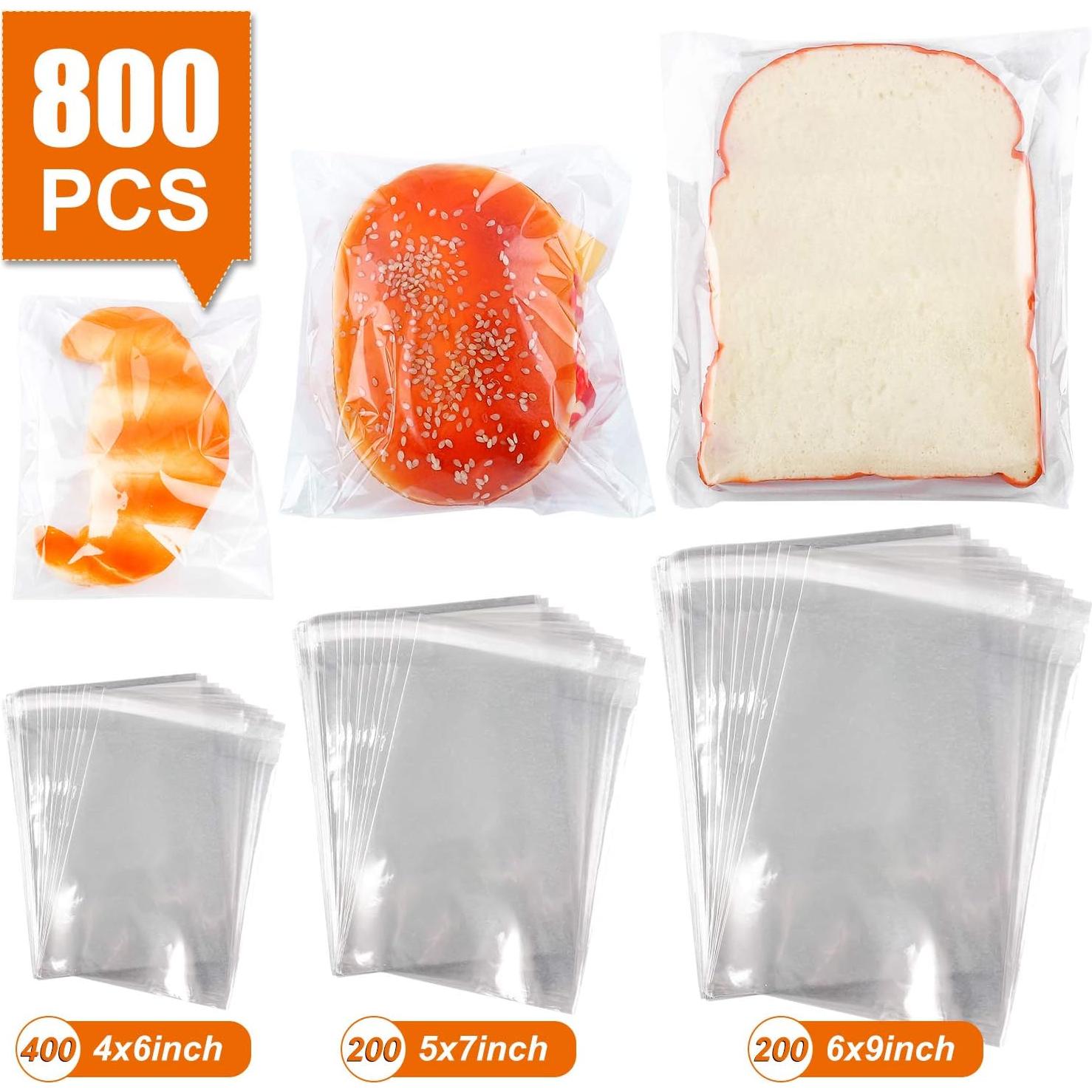 800 Bolsas de Cello Re-sellables NEOACT 3 Tamaños para Alimentos