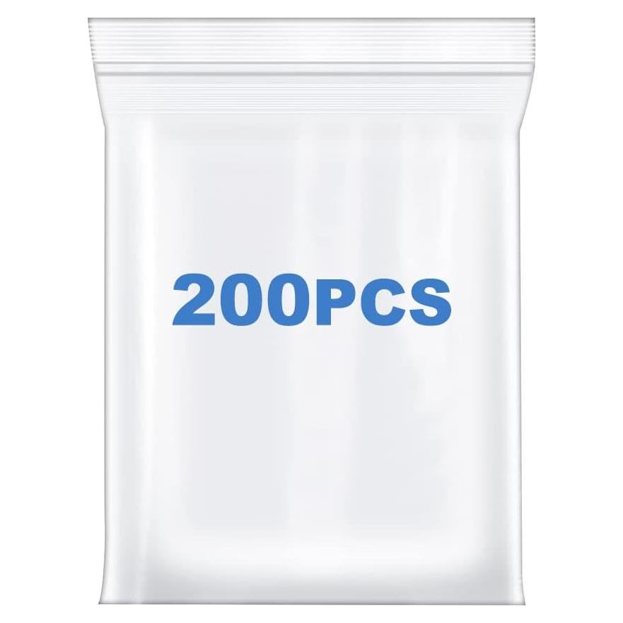 200 Bolsas Reclosables Transparentes Somoga 2.54x2.54cm 4Mil