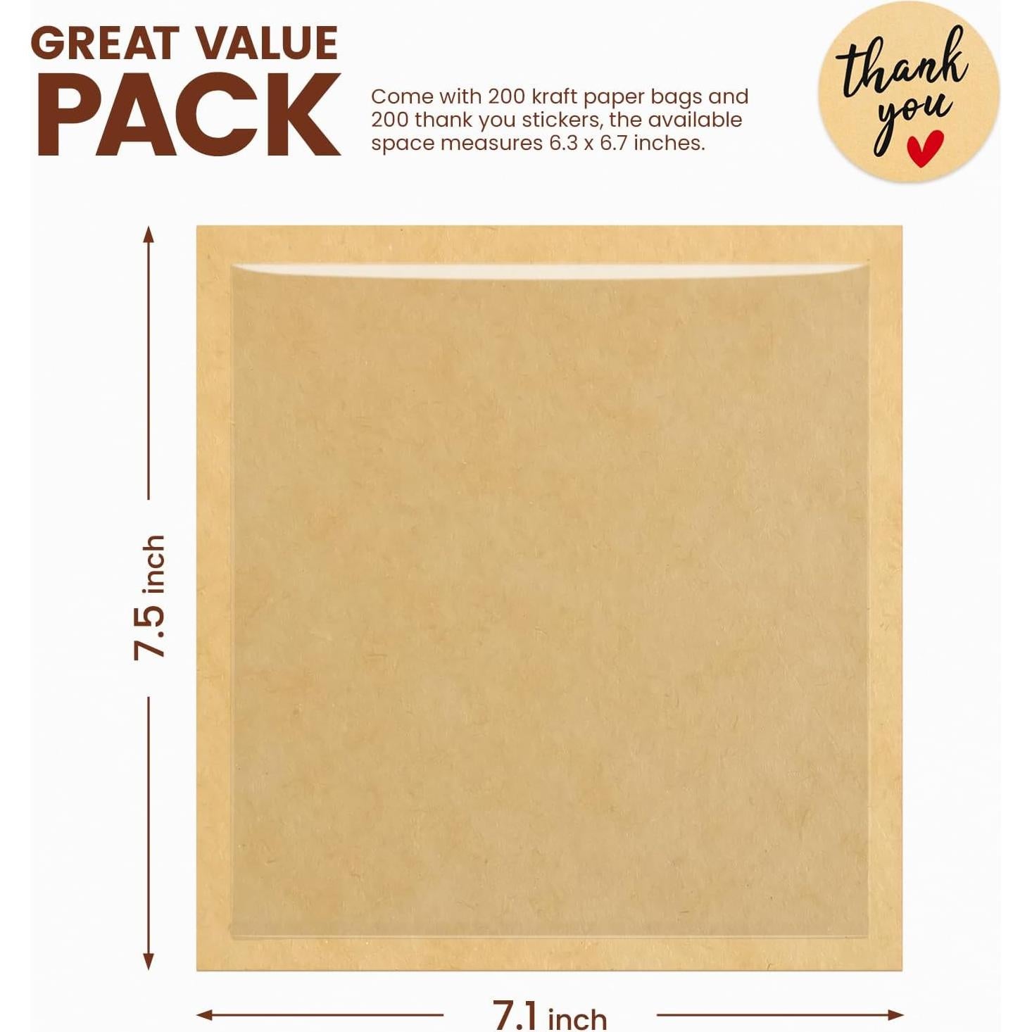 Paquete de 200 bolsas de pan Foranda 18x19 cm sellables