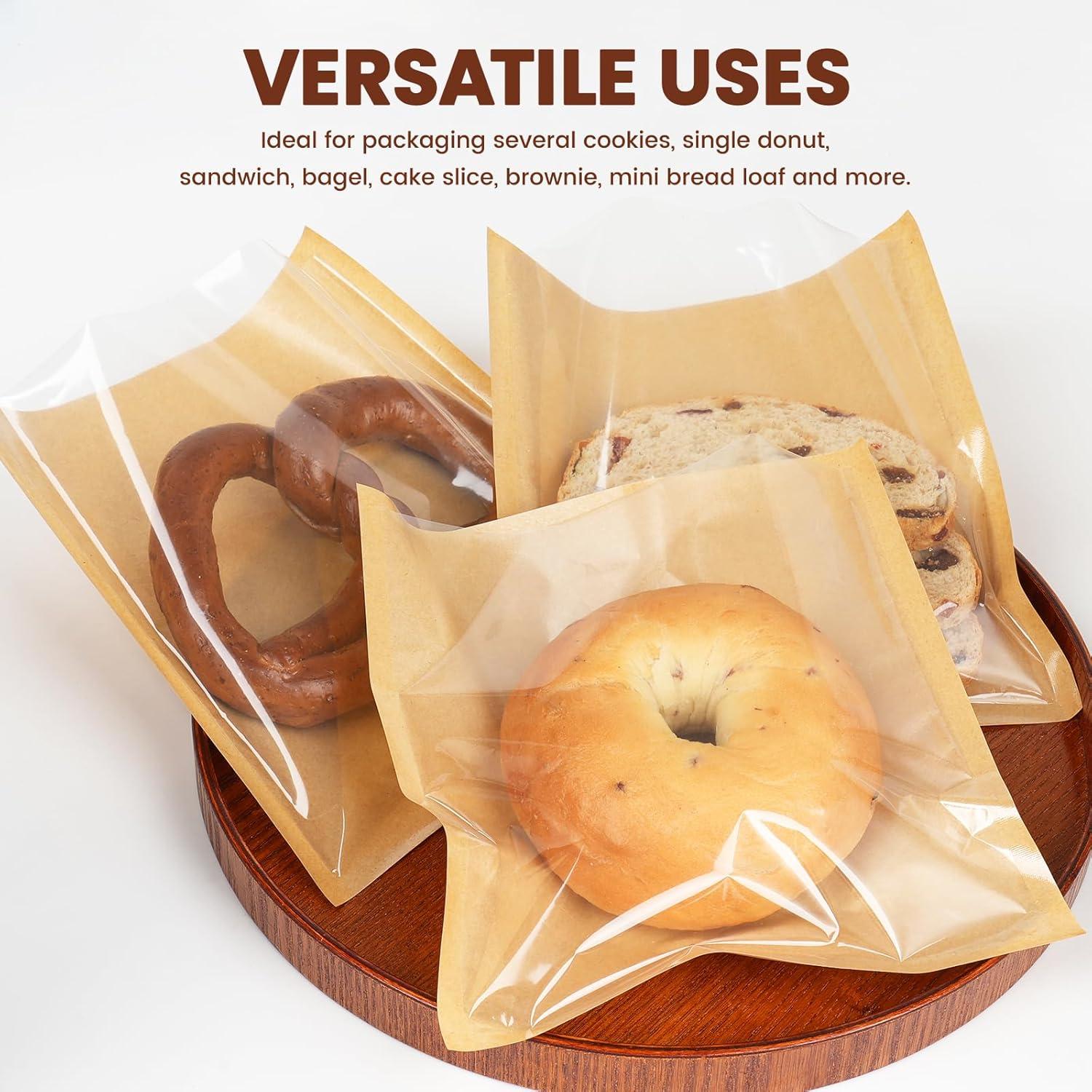 Paquete de 200 bolsas de pan Foranda 18x19 cm sellables