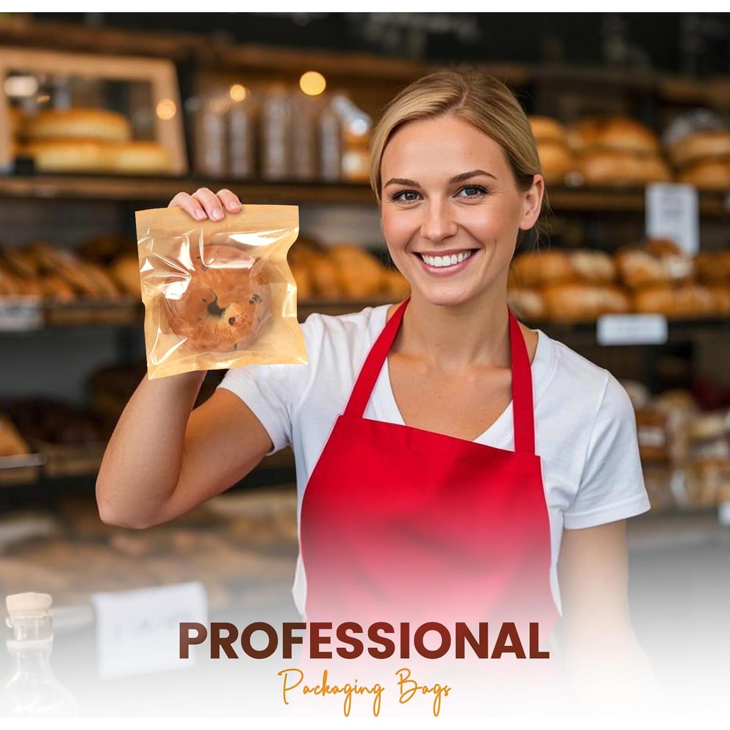 Paquete de 200 bolsas de pan Foranda 18x19 cm sellables