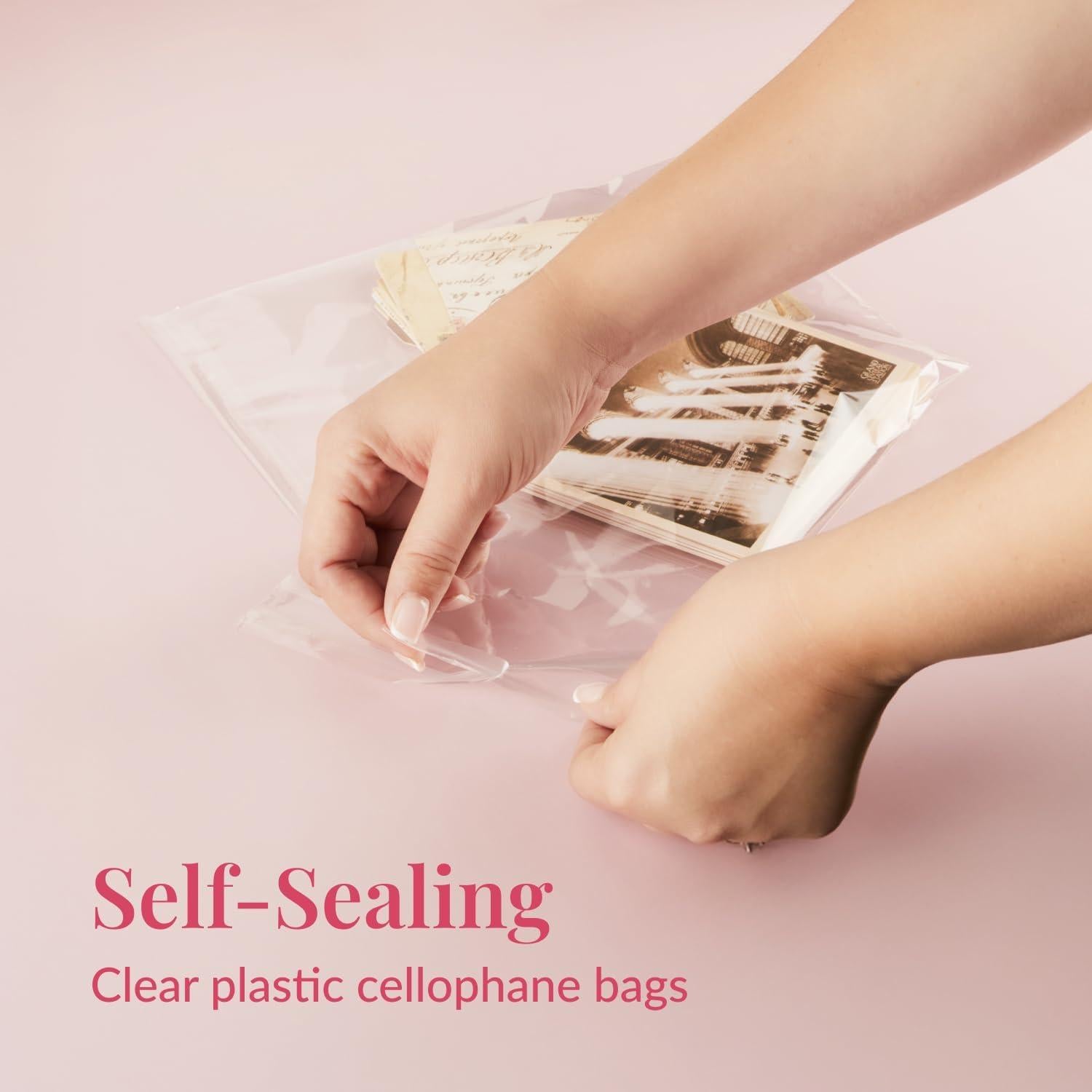 Bolsas de Celofán Autoadhesivas Prestee 15.24x25.4 cm - 200 Unidades