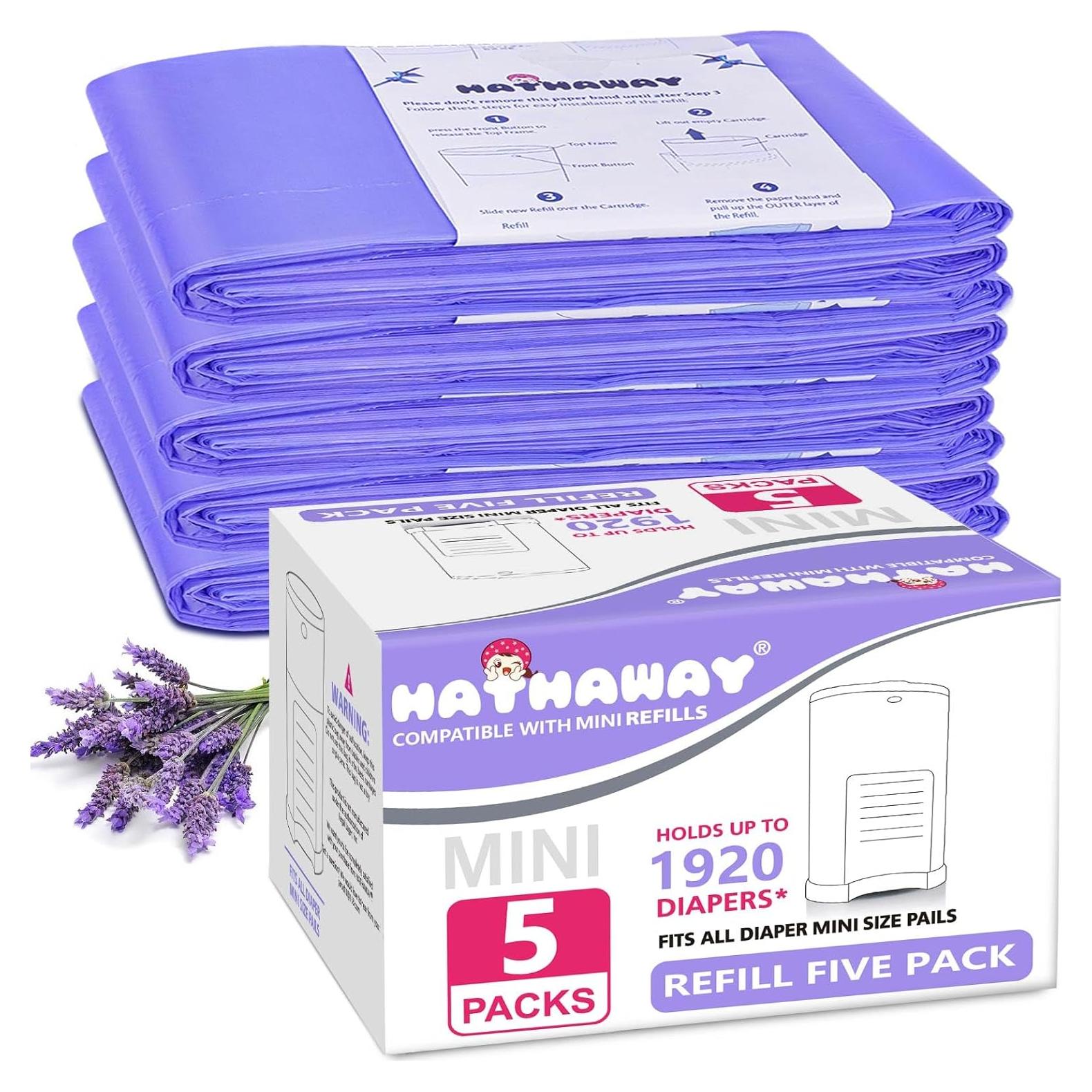 Bolsas de Repuesto RUZAKO para Cubos de Pañales Mini, 5 Pzas