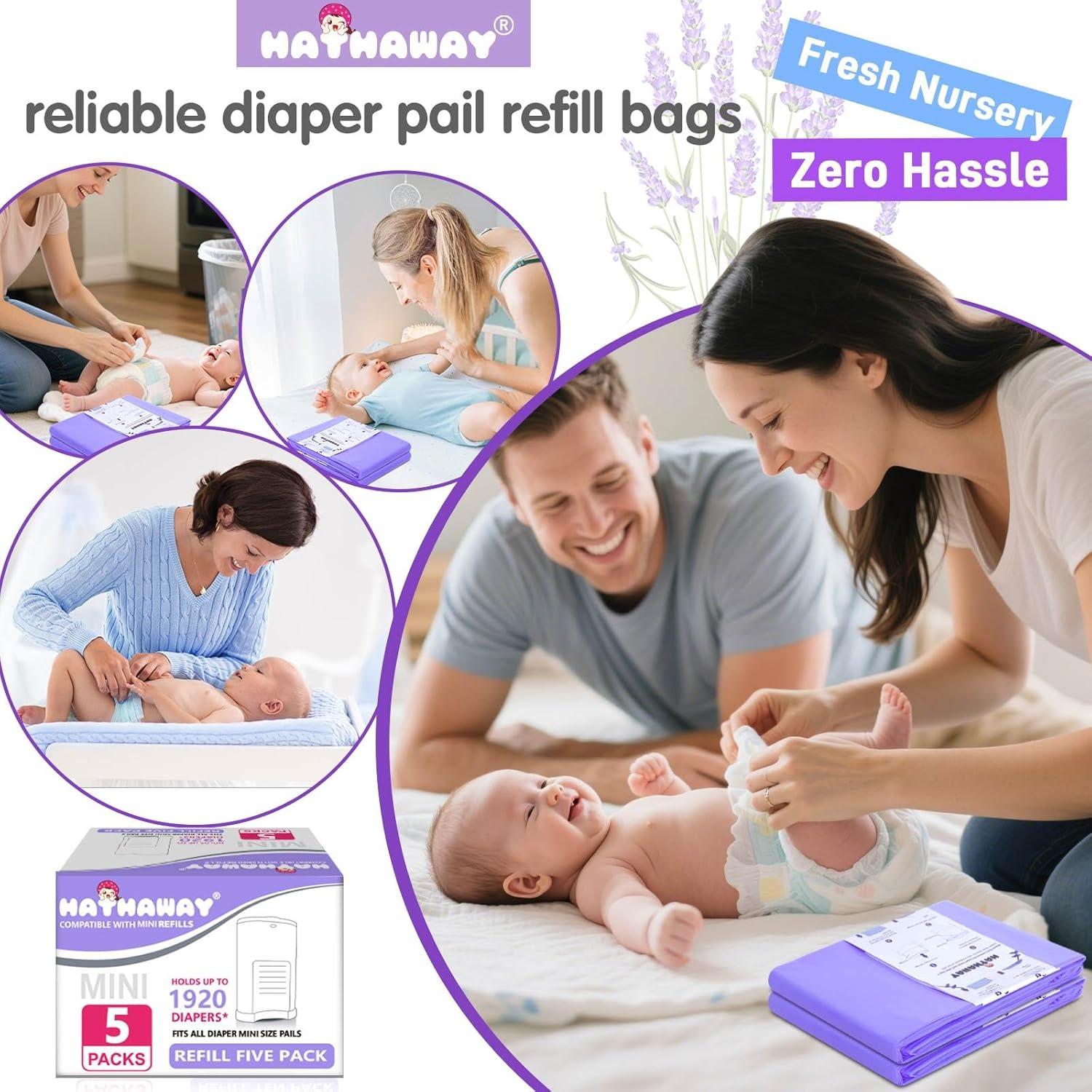 Bolsas de Repuesto RUZAKO para Cubos de Pañales Mini, 5 Pzas