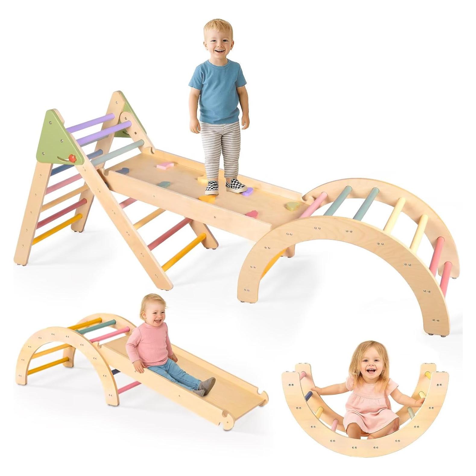 Conjunto de Escalada Pikler 7 en 1 aiwo para Niños 1-3 Años