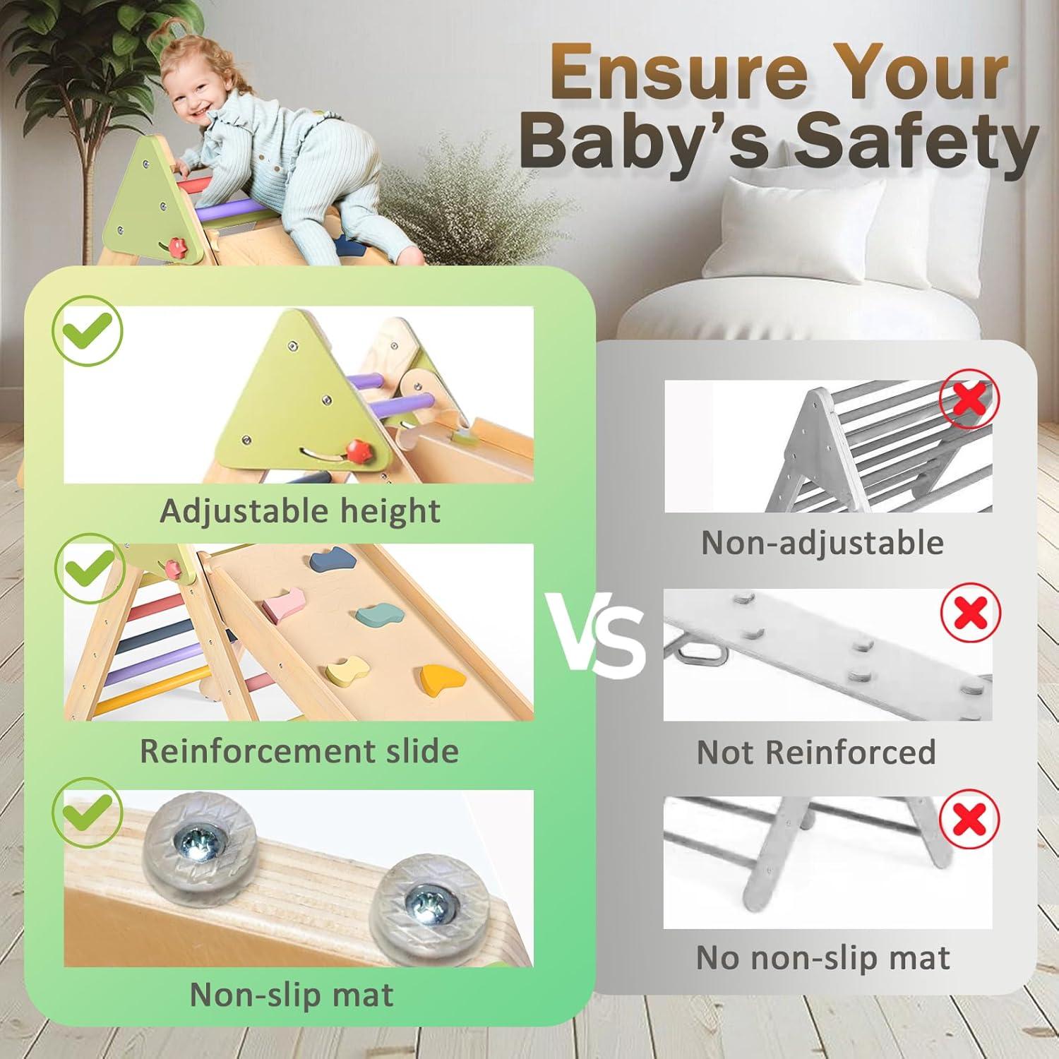 Conjunto de Escalada Pikler 7 en 1 aiwo para Niños 1-3 Años