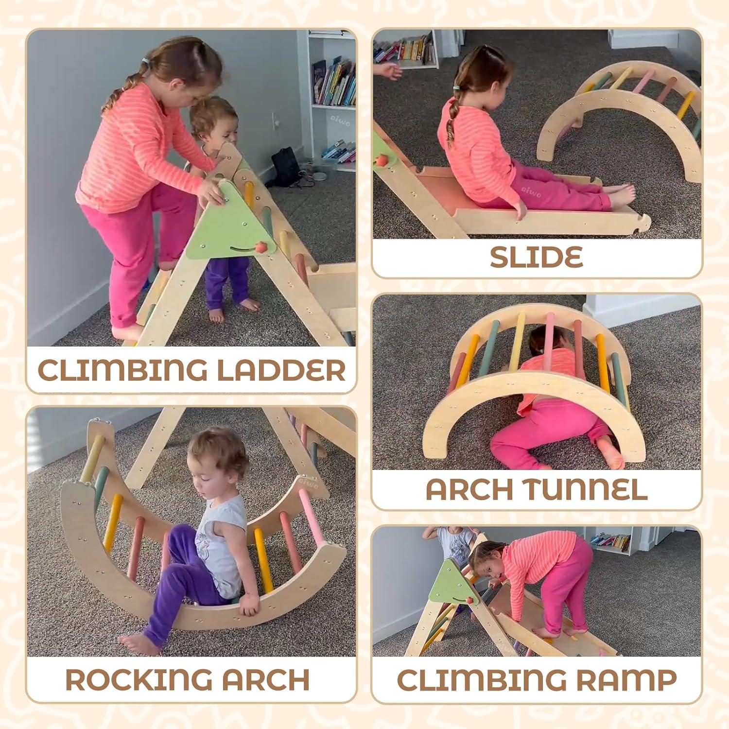 Conjunto de Escalada Pikler 7 en 1 aiwo para Niños 1-3 Años