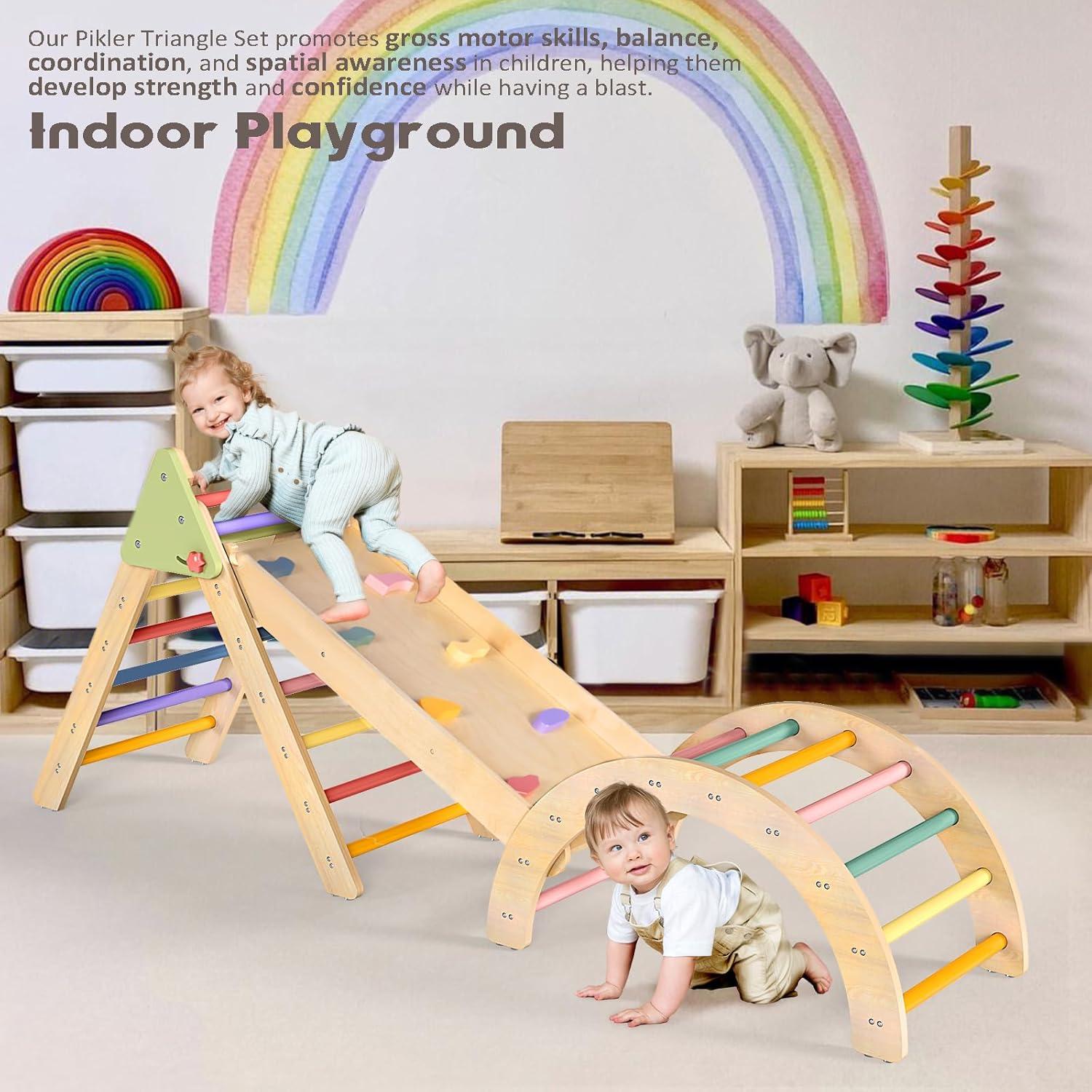 Conjunto de Escalada Pikler 7 en 1 aiwo para Niños 1-3 Años