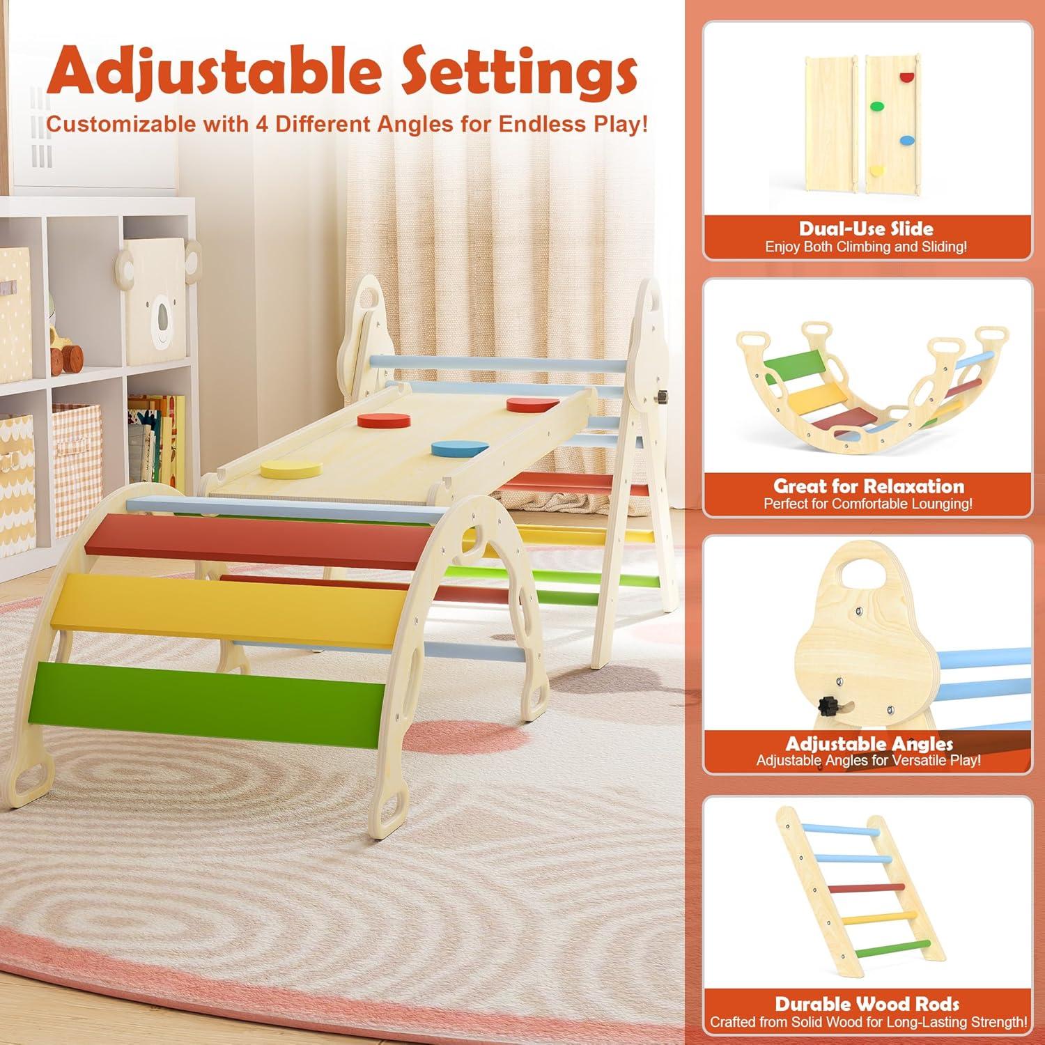 Conjunto de Escalada Montessori 7 en 1 doowroodni 11.3 kg