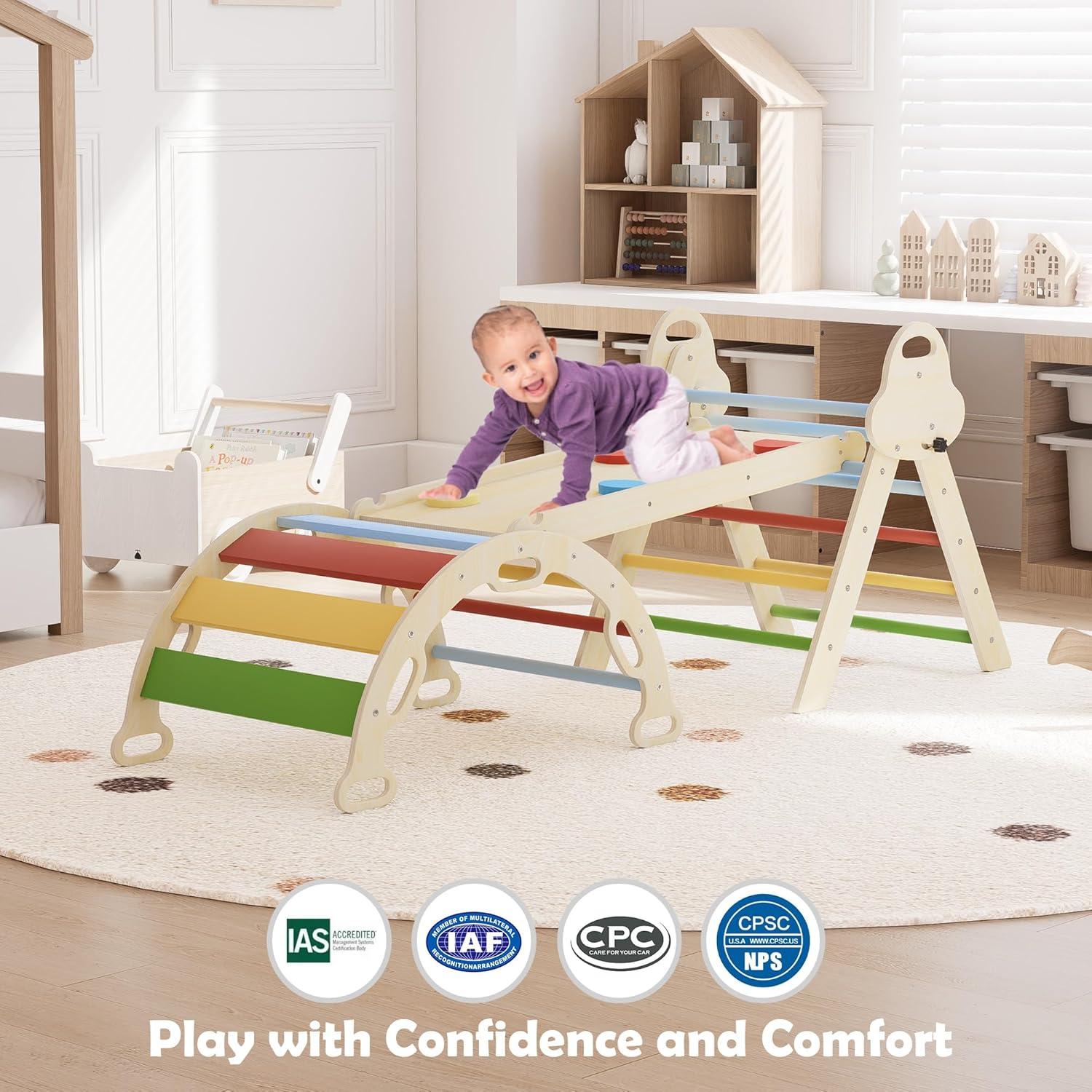 Conjunto de Escalada Montessori 7 en 1 doowroodni 11.3 kg