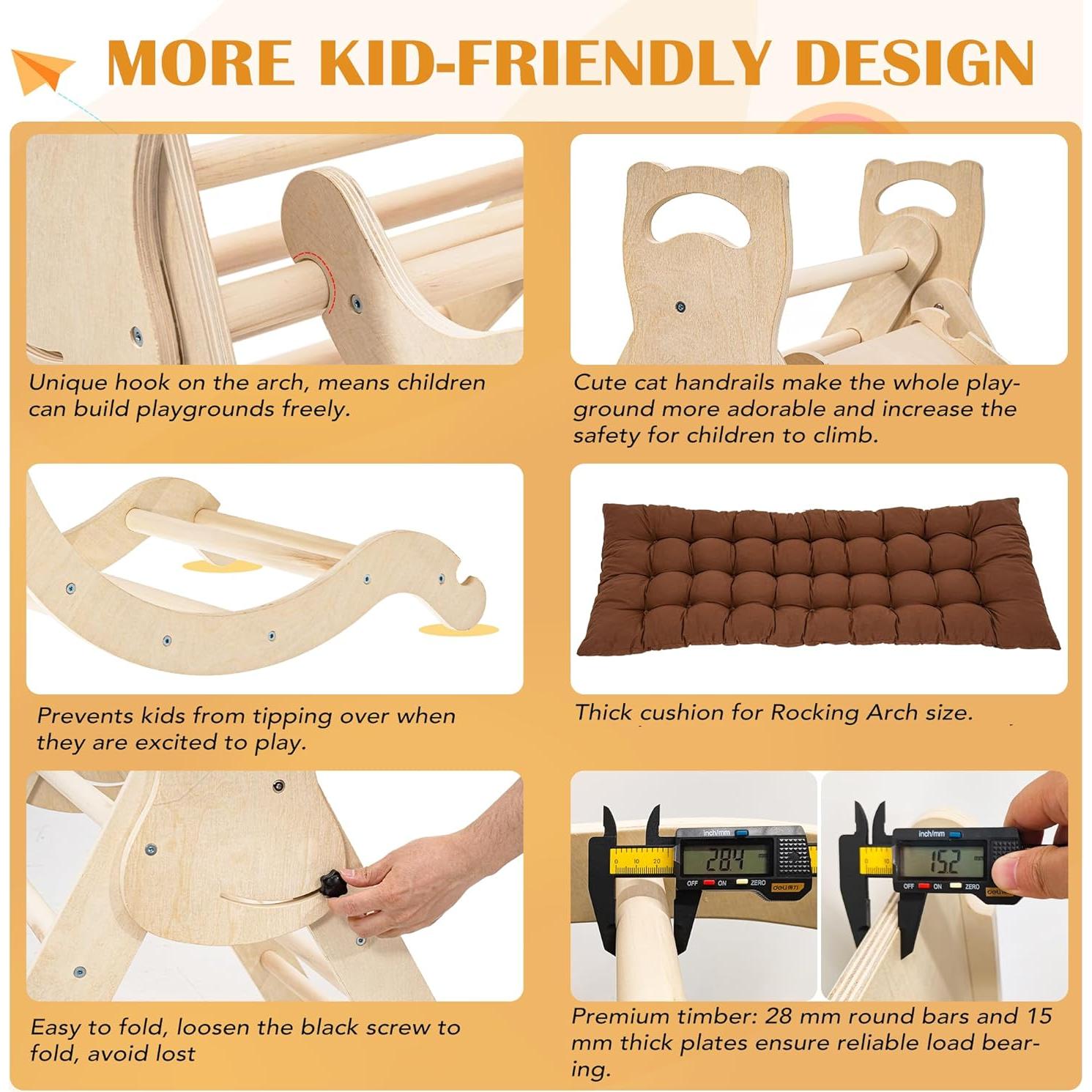 Conjunto de Escalada Pikler NEOCOZY con Cojín y Tobogán