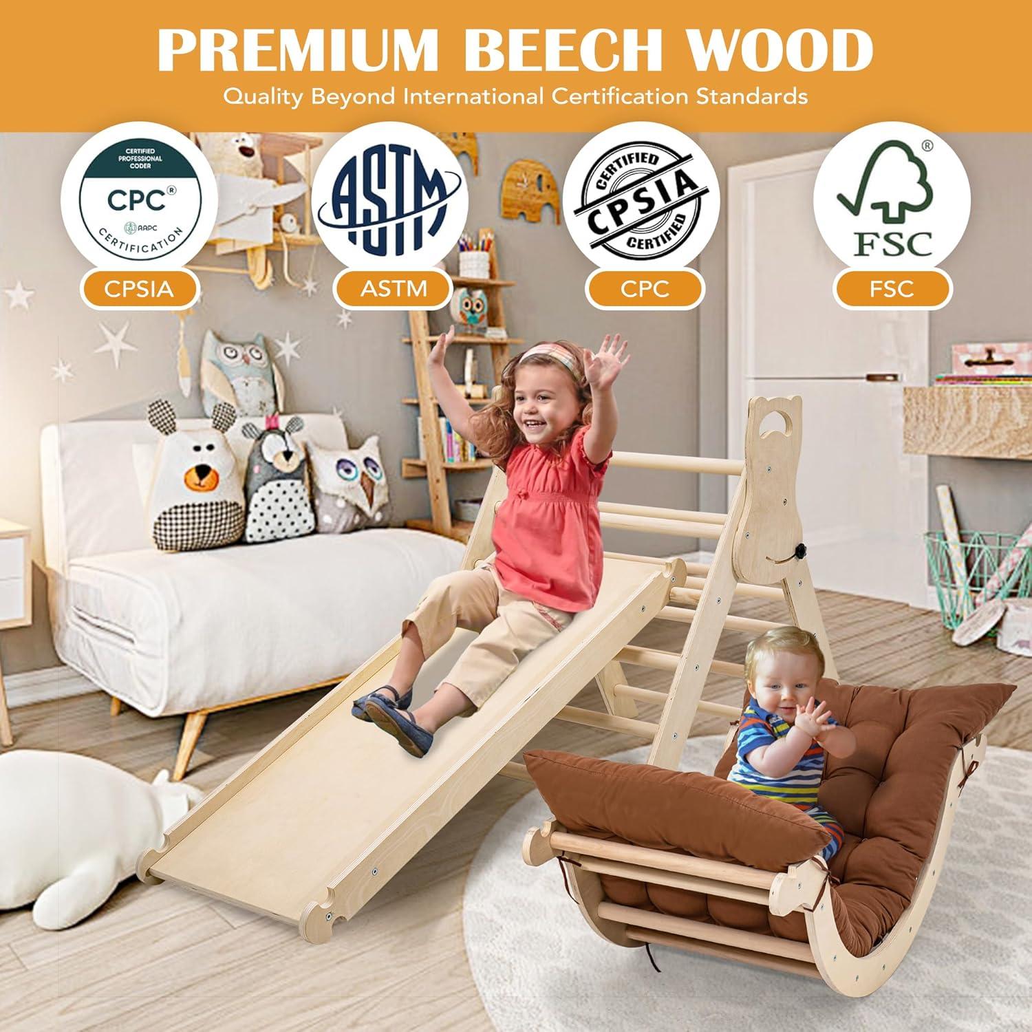 Conjunto de Escalada Pikler NEOCOZY con Cojín y Tobogán