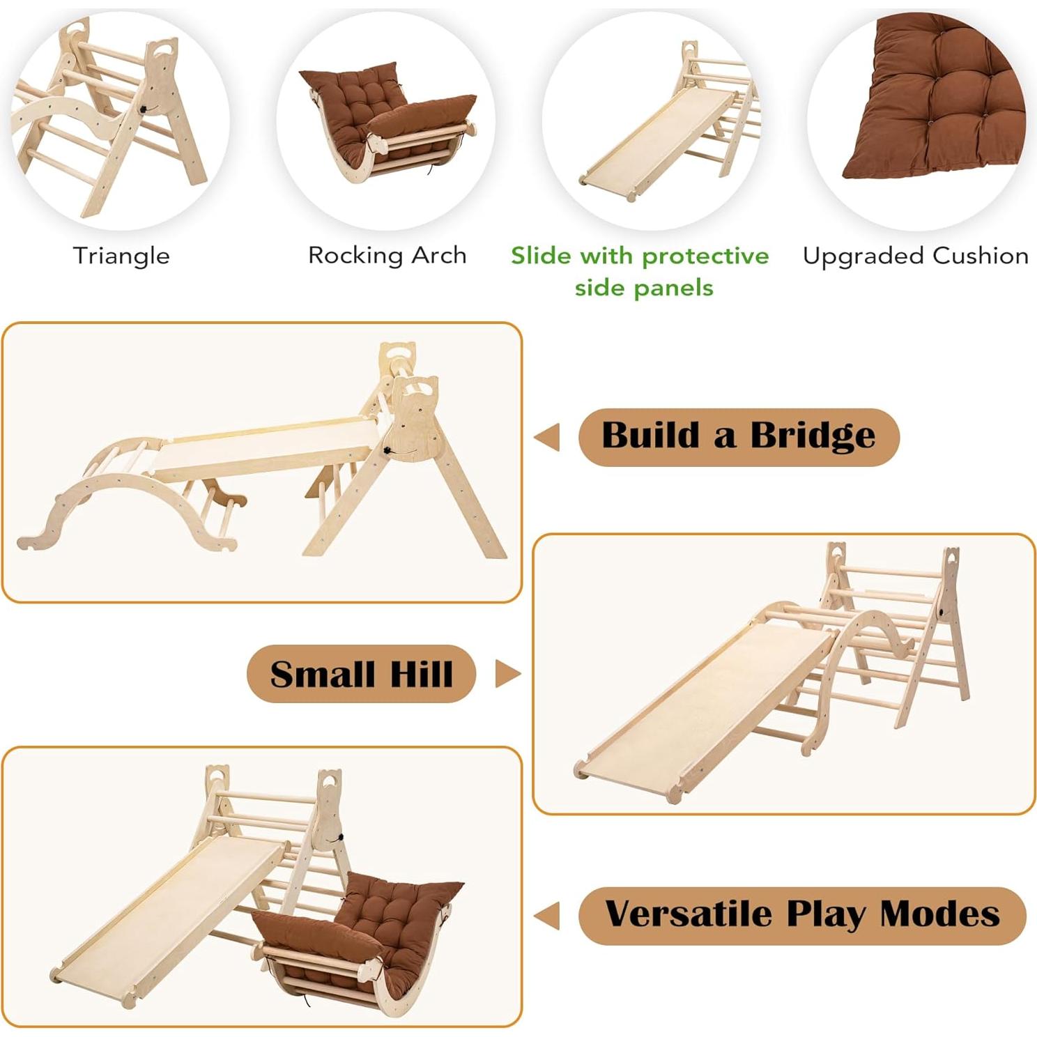 Conjunto de Escalada Pikler NEOCOZY con Cojín y Tobogán