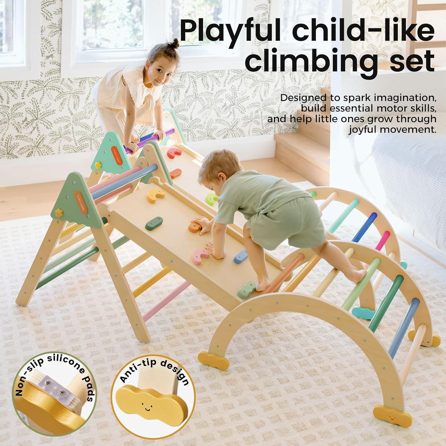 Conjunto de Escalada Montessori Tiny Land 7 en 1 - Morandi
