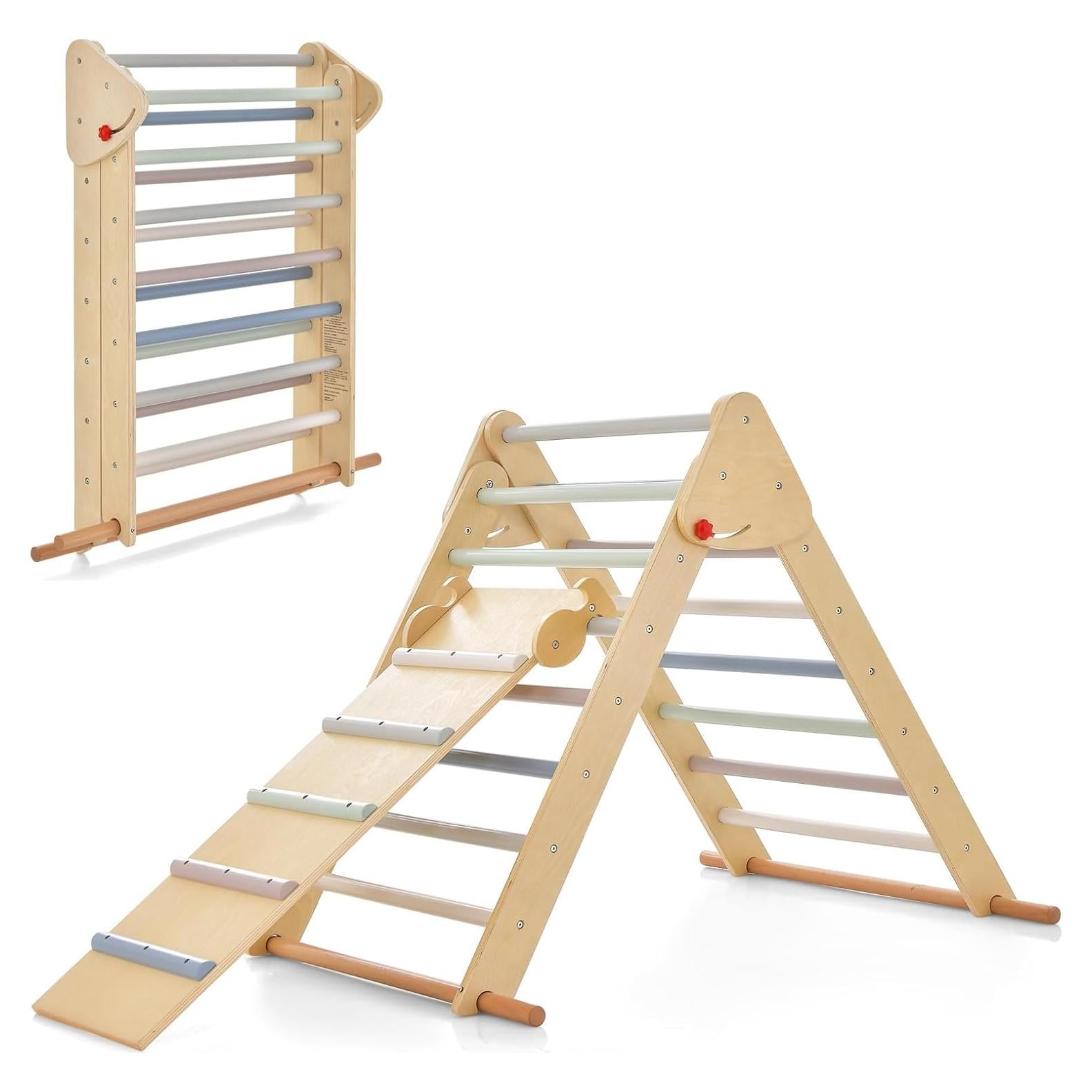 OLAKIDS Conjunto Triangular 3 en 1 de Escalada para Niños