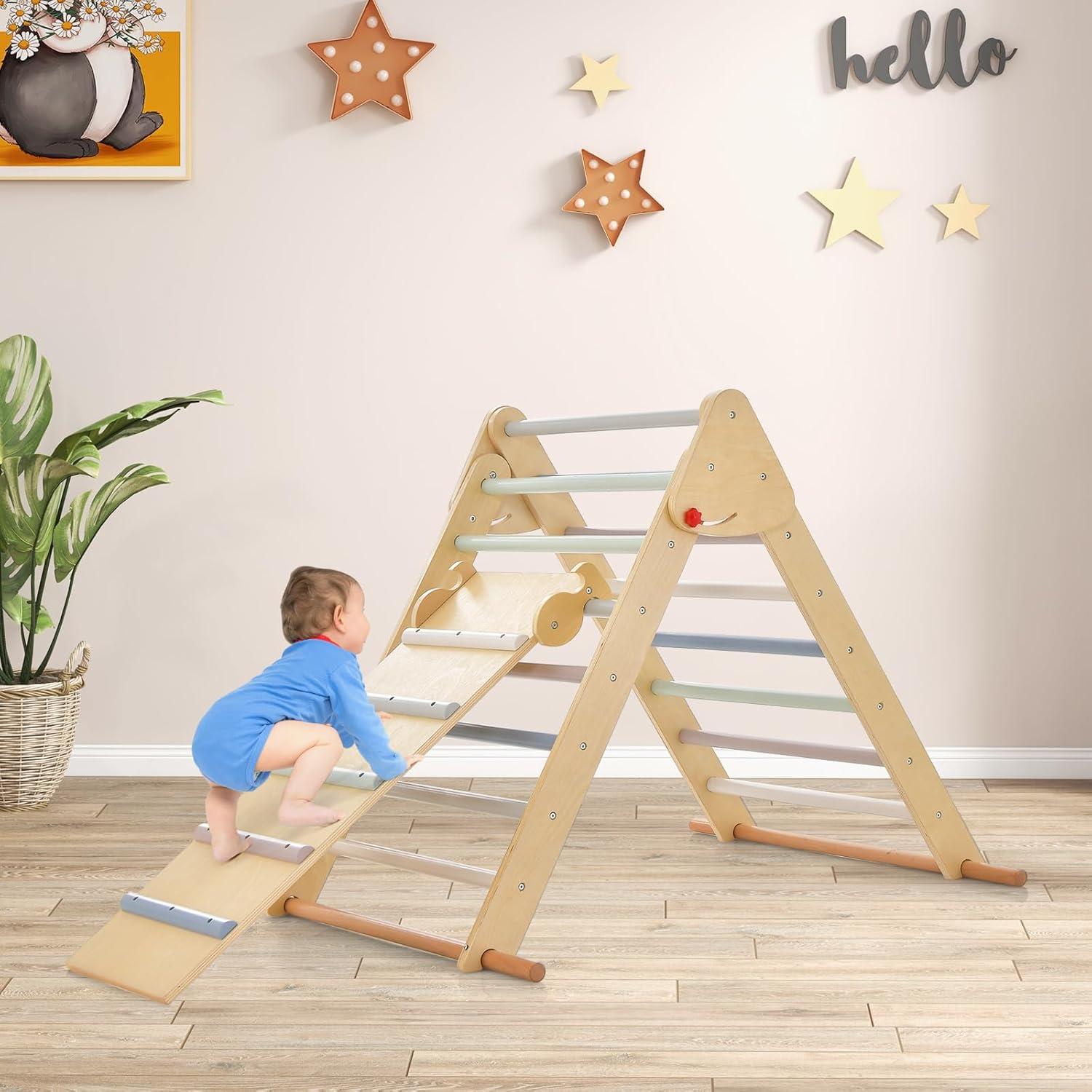 OLAKIDS Conjunto Triangular 3 en 1 de Escalada para Niños