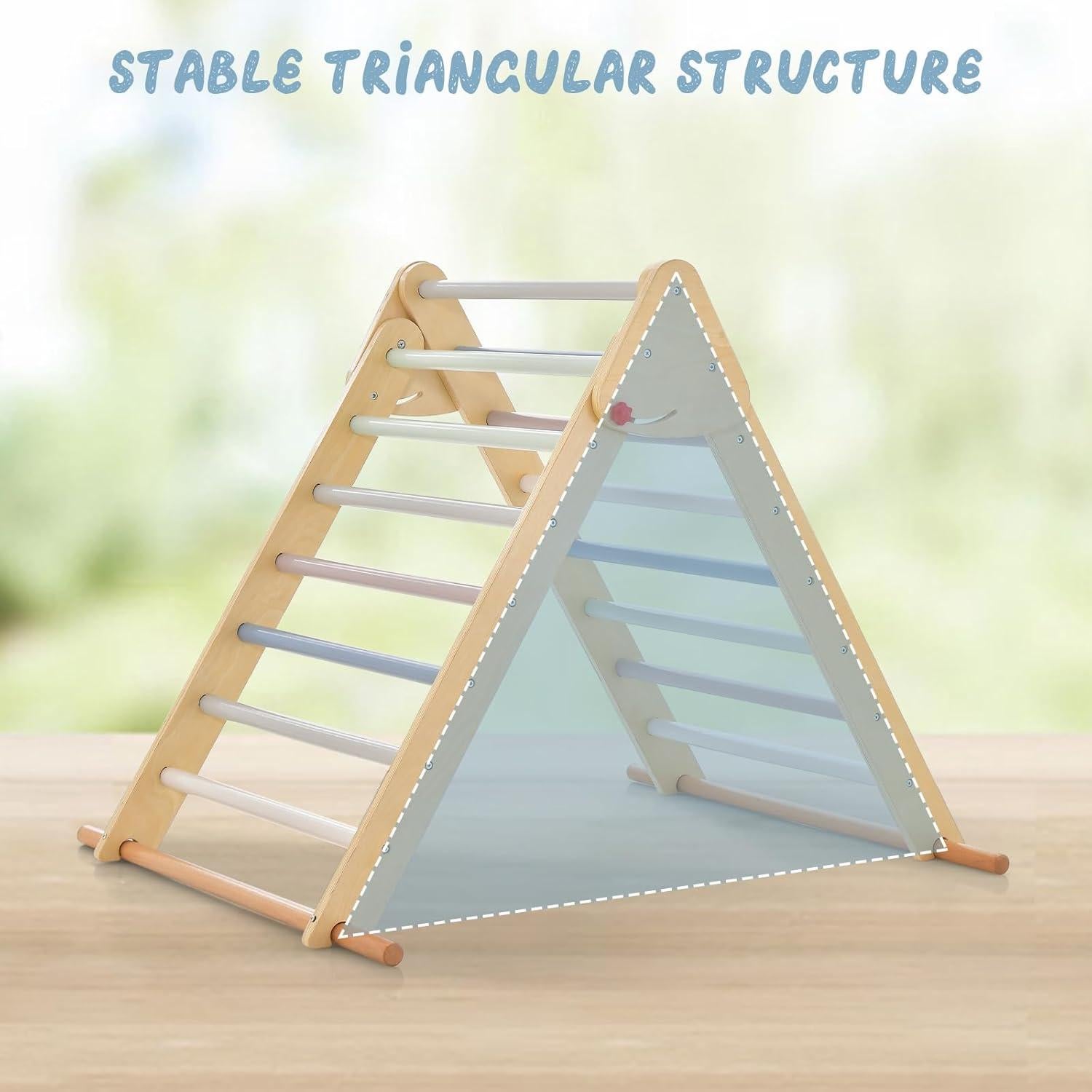 OLAKIDS Conjunto Triangular 3 en 1 de Escalada para Niños