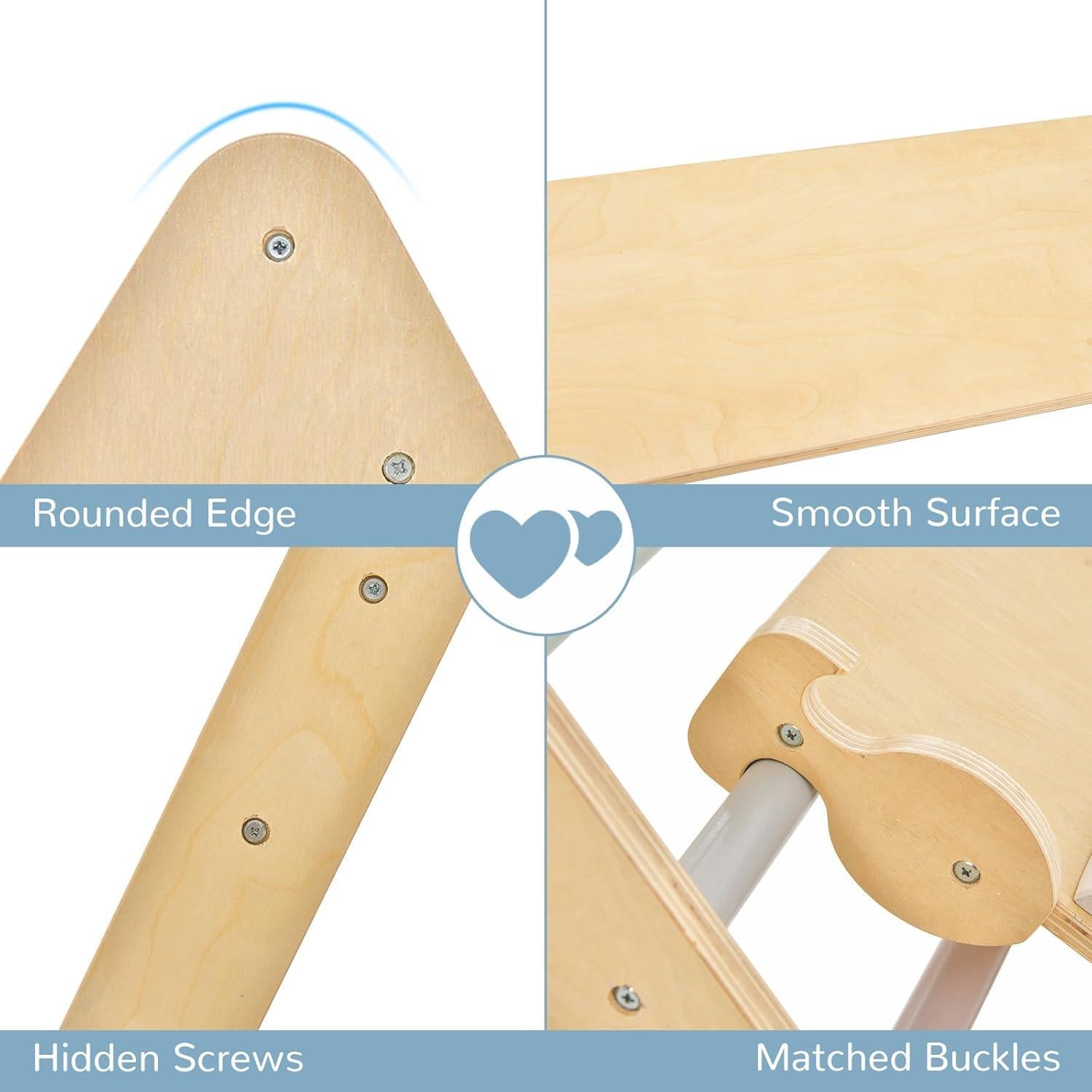 OLAKIDS Conjunto Triangular 3 en 1 de Escalada para Niños