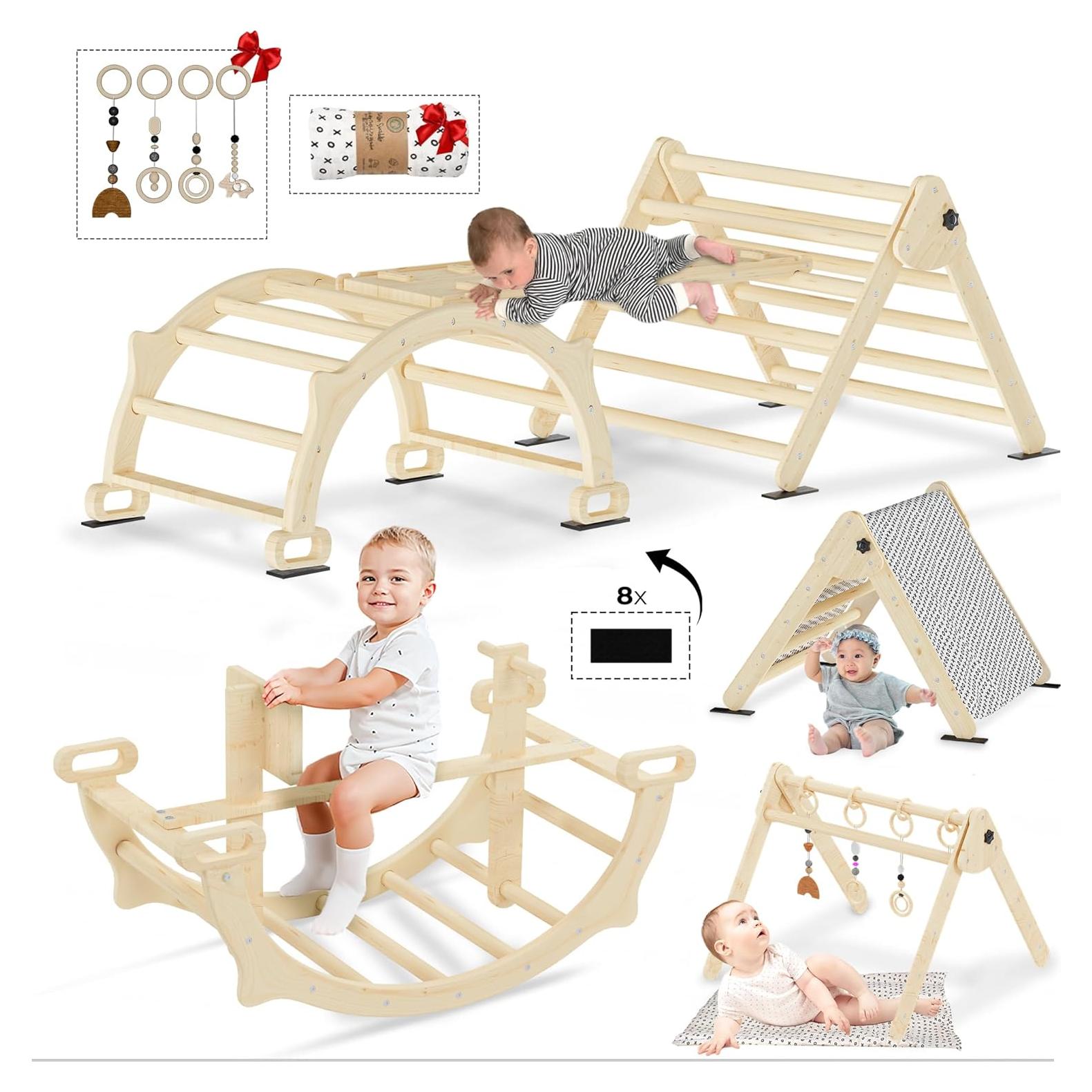 Juego de Escalada Pikler 8 en 1 Utopia House para Bebés