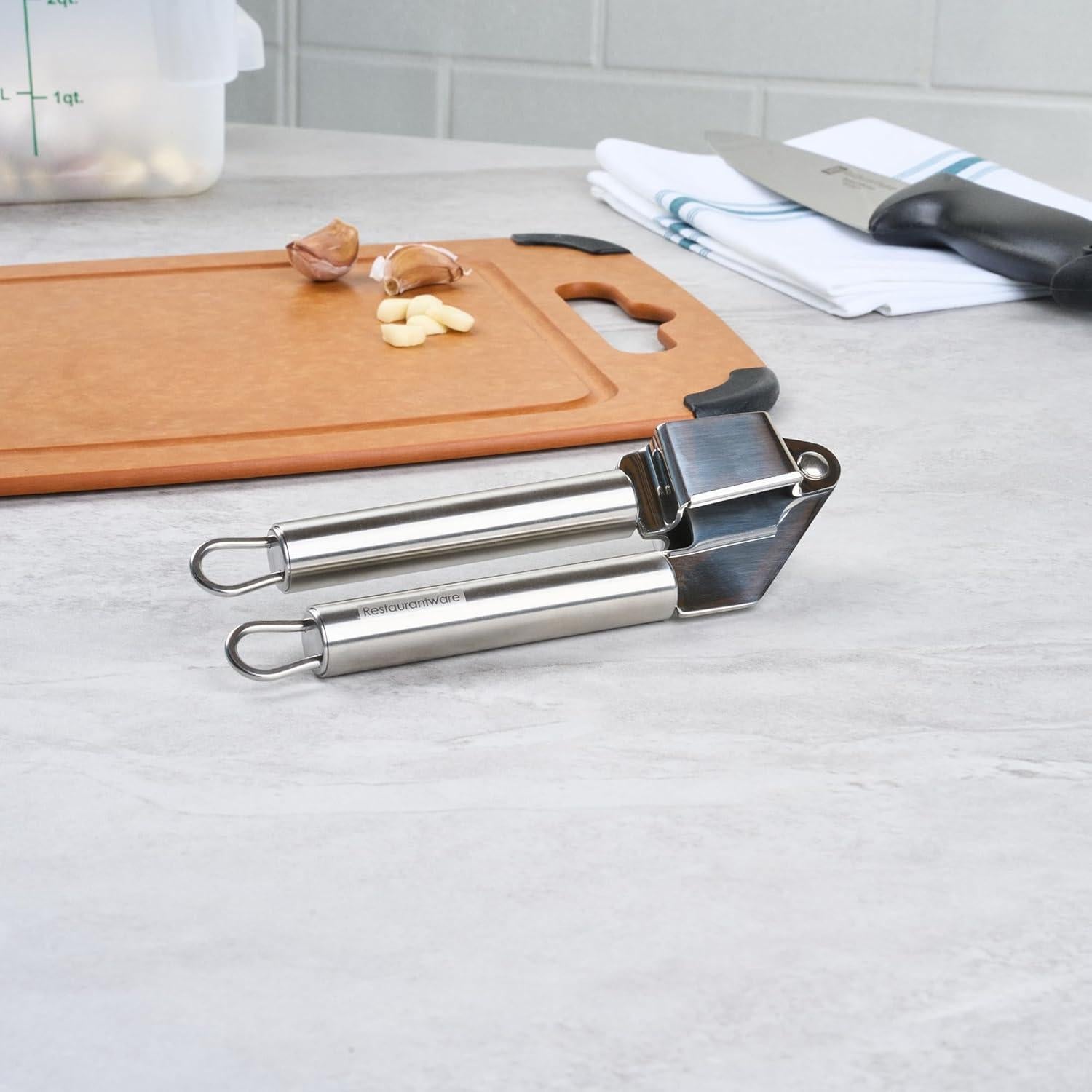 Prensa de Ajo Restaurantware de Acero Inoxidable 19.56 cm