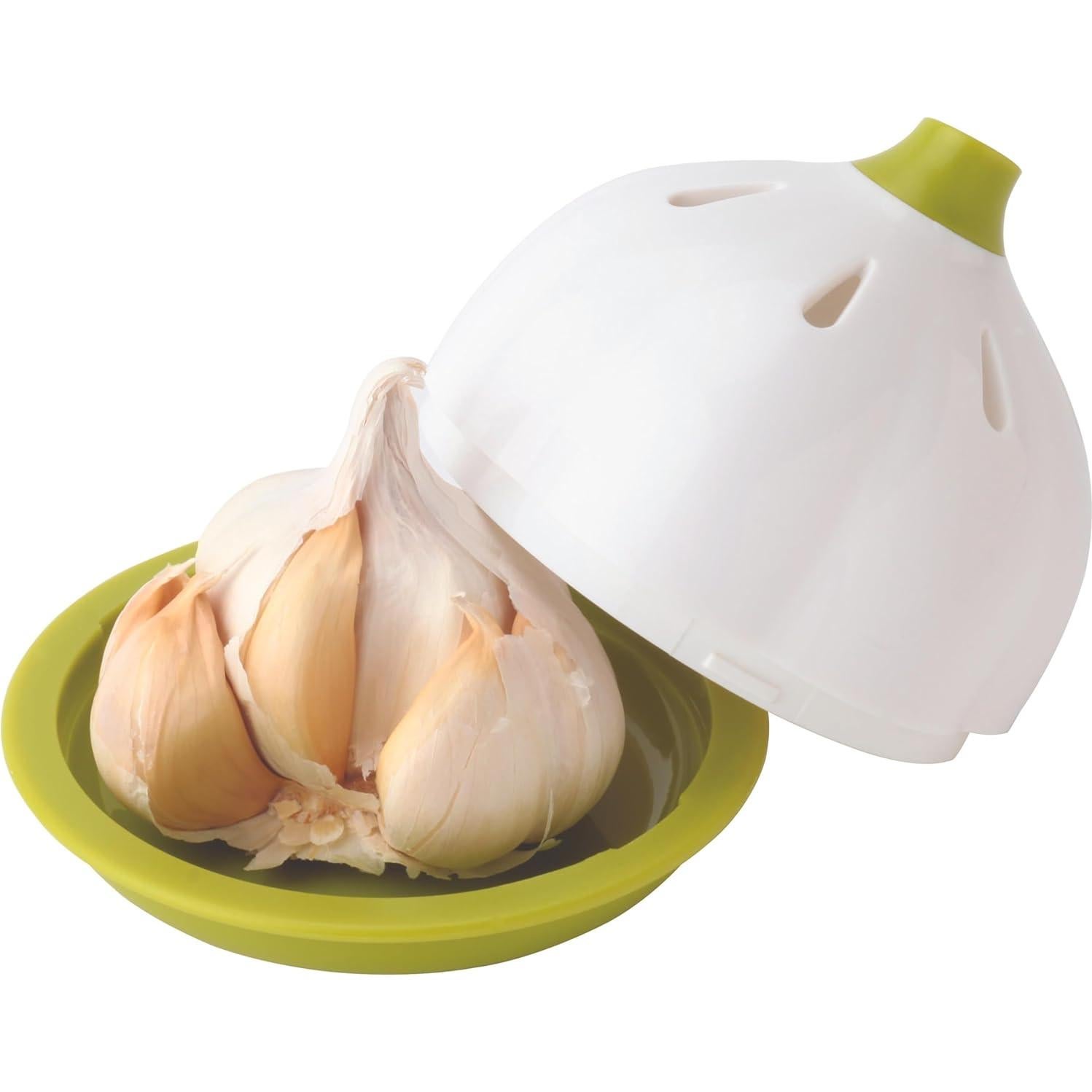 Conservador de Ajo Joie Ventilado 10x10cm Blanco y Verde
