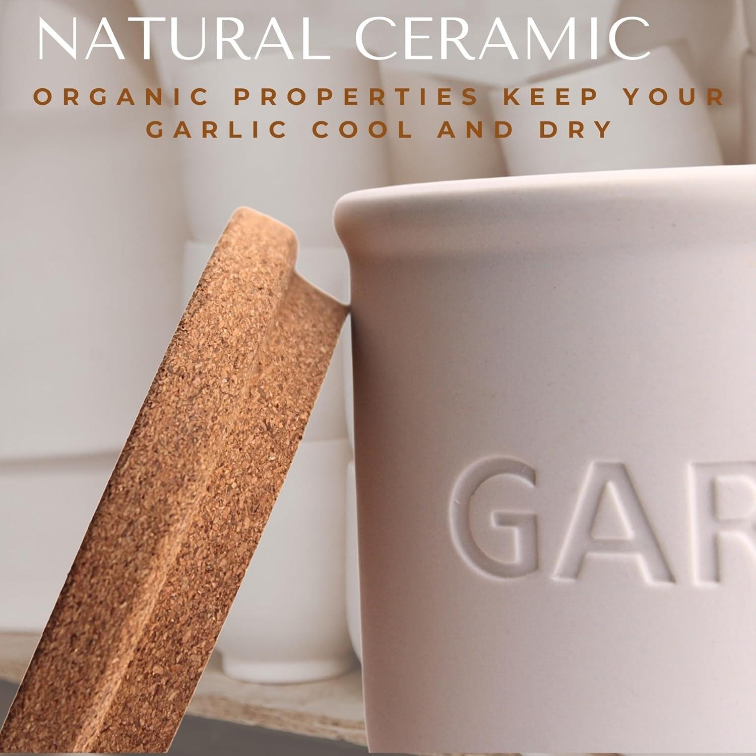 Guardagajos de Ajo Okavango de Cerámica Blanco 0.45kg