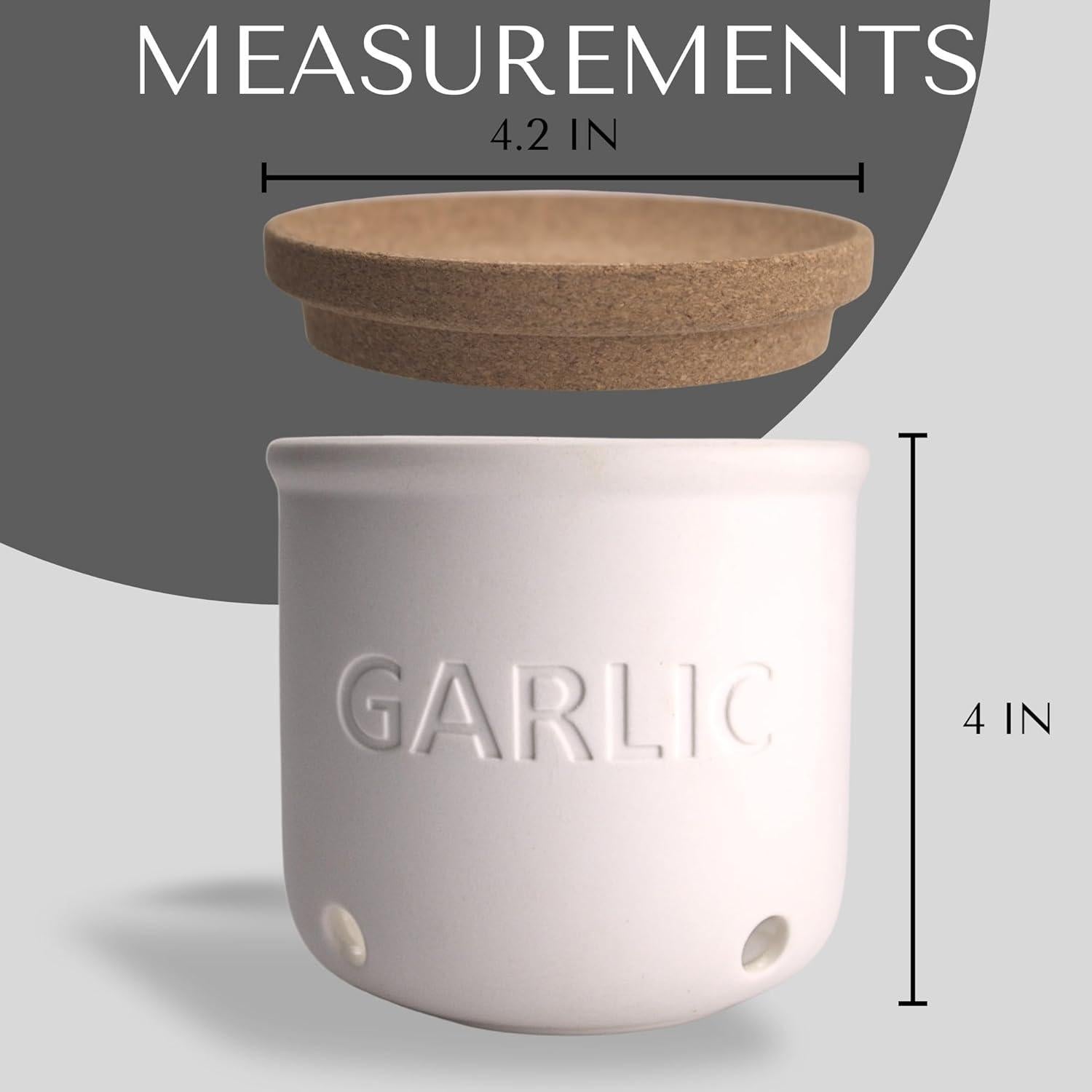 Guardagajos de Ajo Okavango de Cerámica Blanco 0.45kg