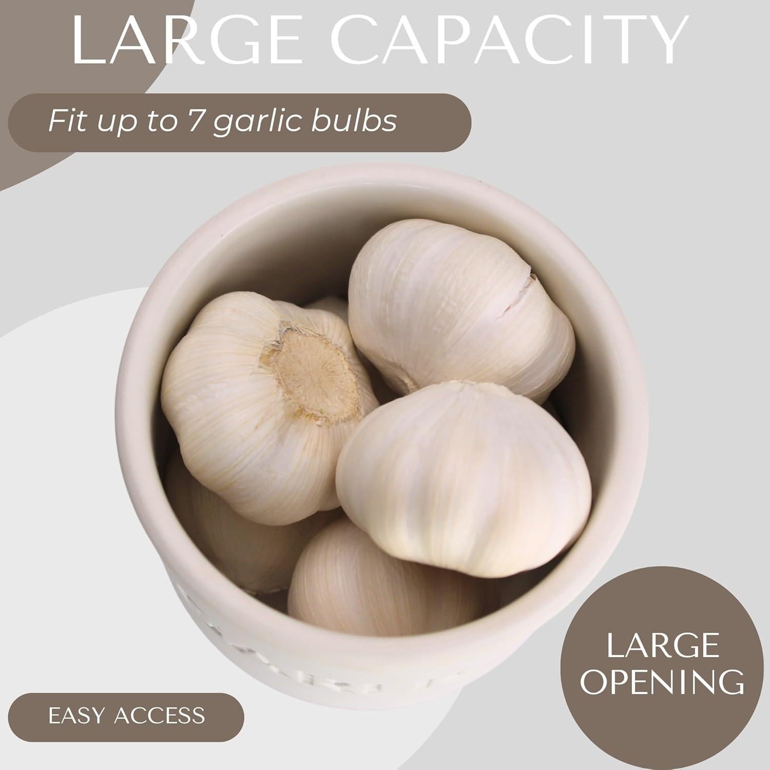 Guardagajos de Ajo Okavango de Cerámica Blanco 0.45kg