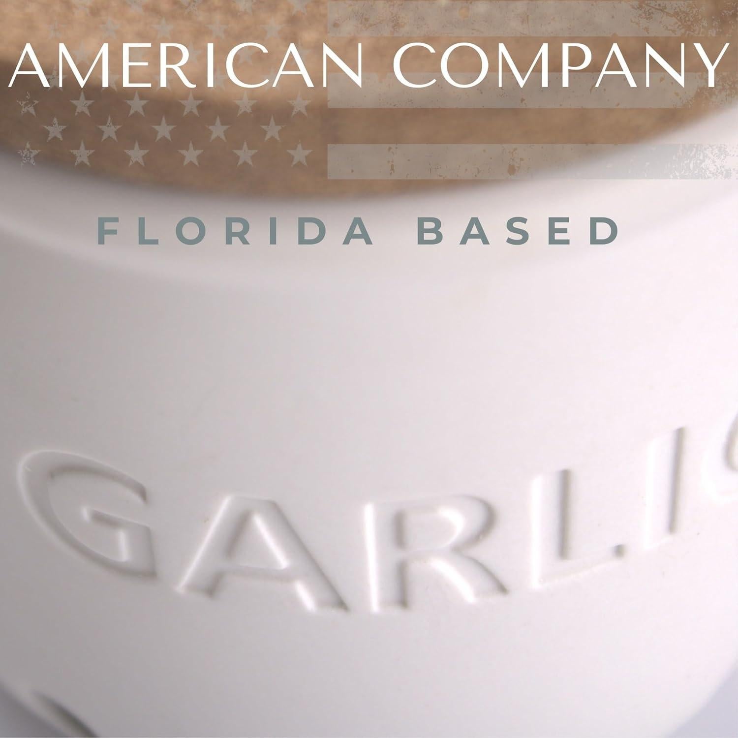 Guardagajos de Ajo Okavango de Cerámica Blanco 0.45kg