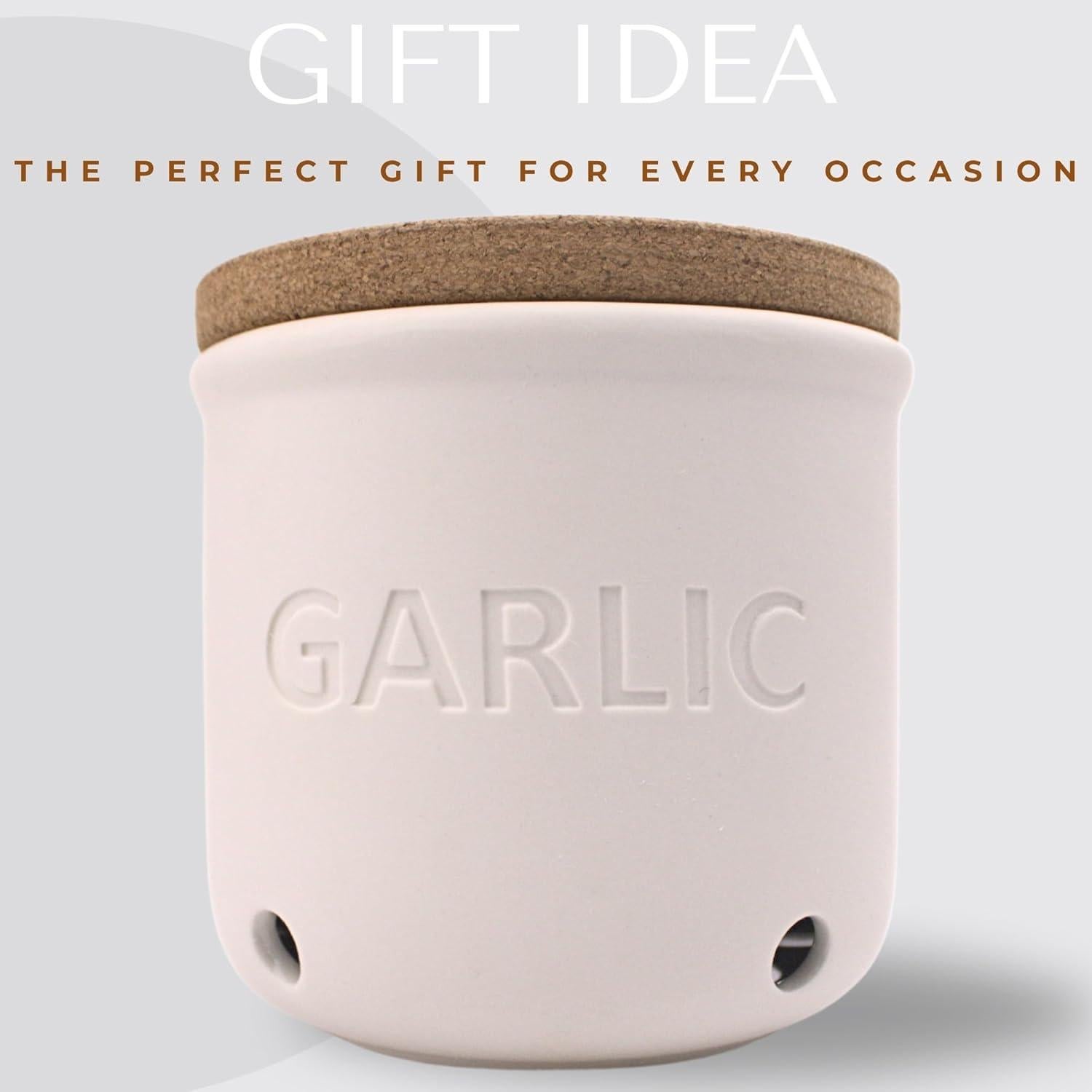 Guardagajos de Ajo Okavango de Cerámica Blanco 0.45kg