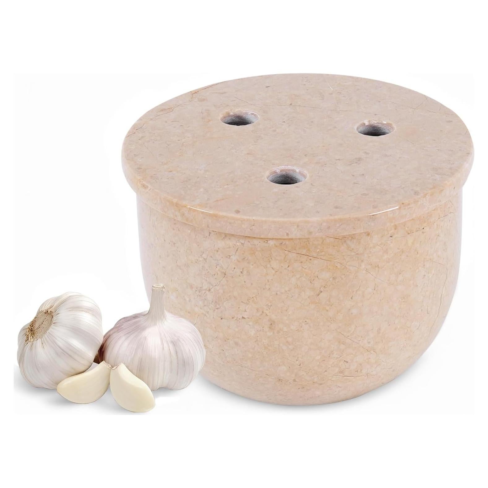 Conservador de Ajo de Mármol Radicaln 11.43 cm Hecho a Mano